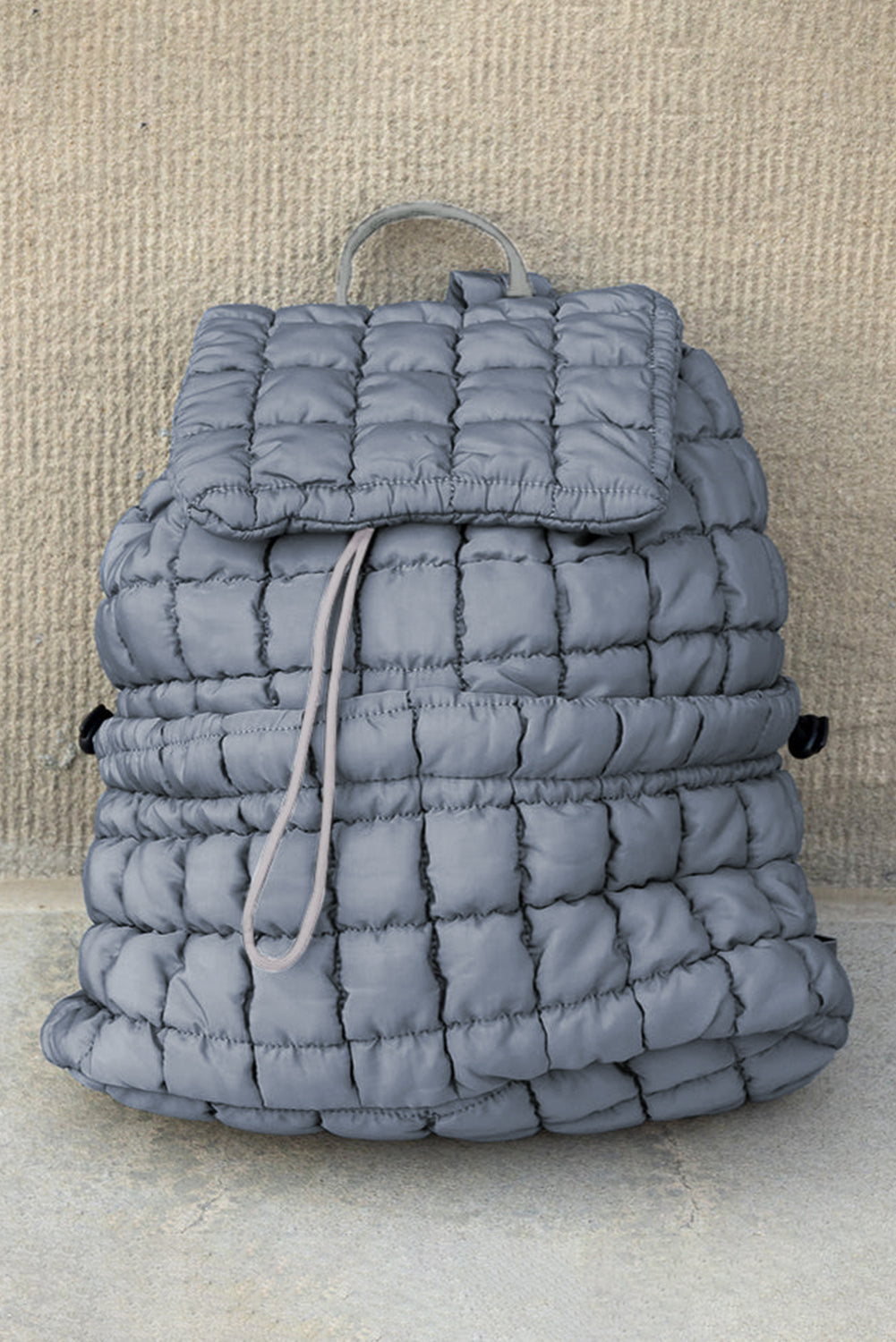 Pink Solid Flapped Quilted Puffer Backpack-Bracelets-[Adult]-[Female]-2022 Online Blue Zone Planet