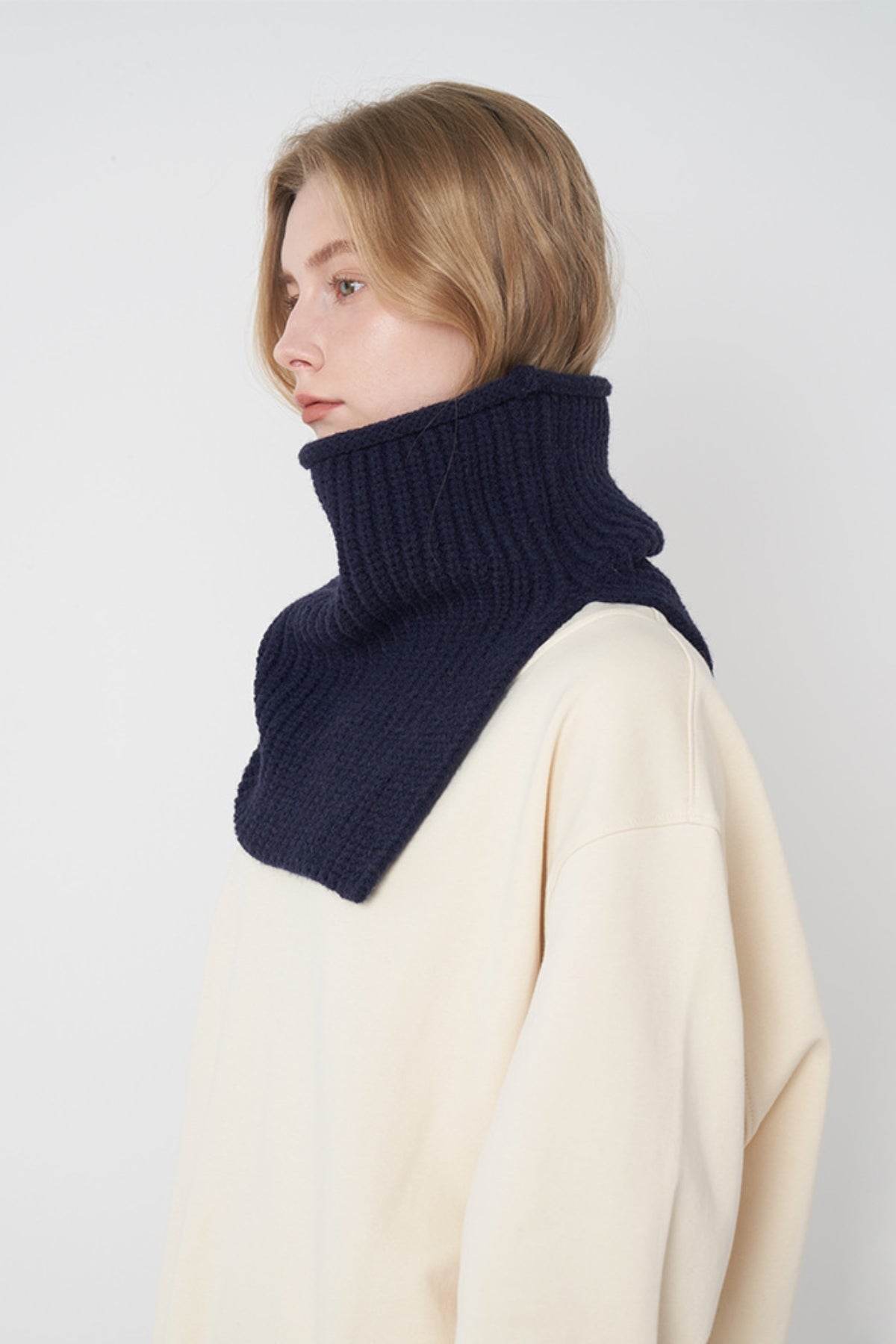 Slit Pullover Knit Scarf-SCARVES-[Adult]-[Female]-2022 Online Blue Zone Planet