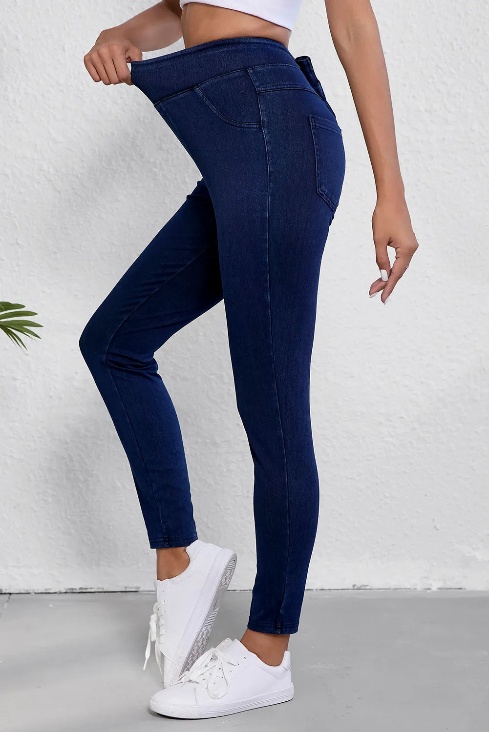 Skinny Jeans with Pockets-[Adult]-[Female]-2022 Online Blue Zone Planet