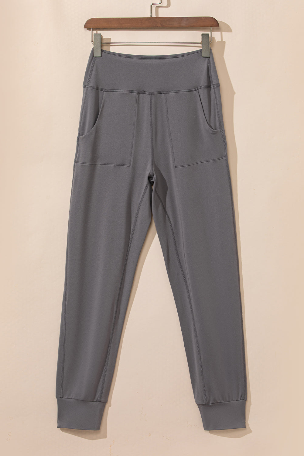 High Waist Joggers with Pockets-BOTTOMS SIZES SMALL MEDIUM LARGE-[Adult]-[Female]-2022 Online Blue Zone Planet