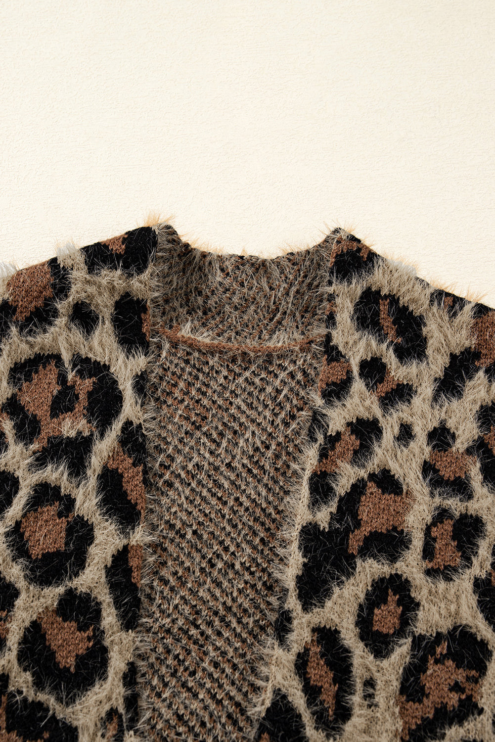 Brown Leopard Open Casual Cardigan-Sweaters & Cardigans/Cardigans-[Adult]-[Female]-2022 Online Blue Zone Planet