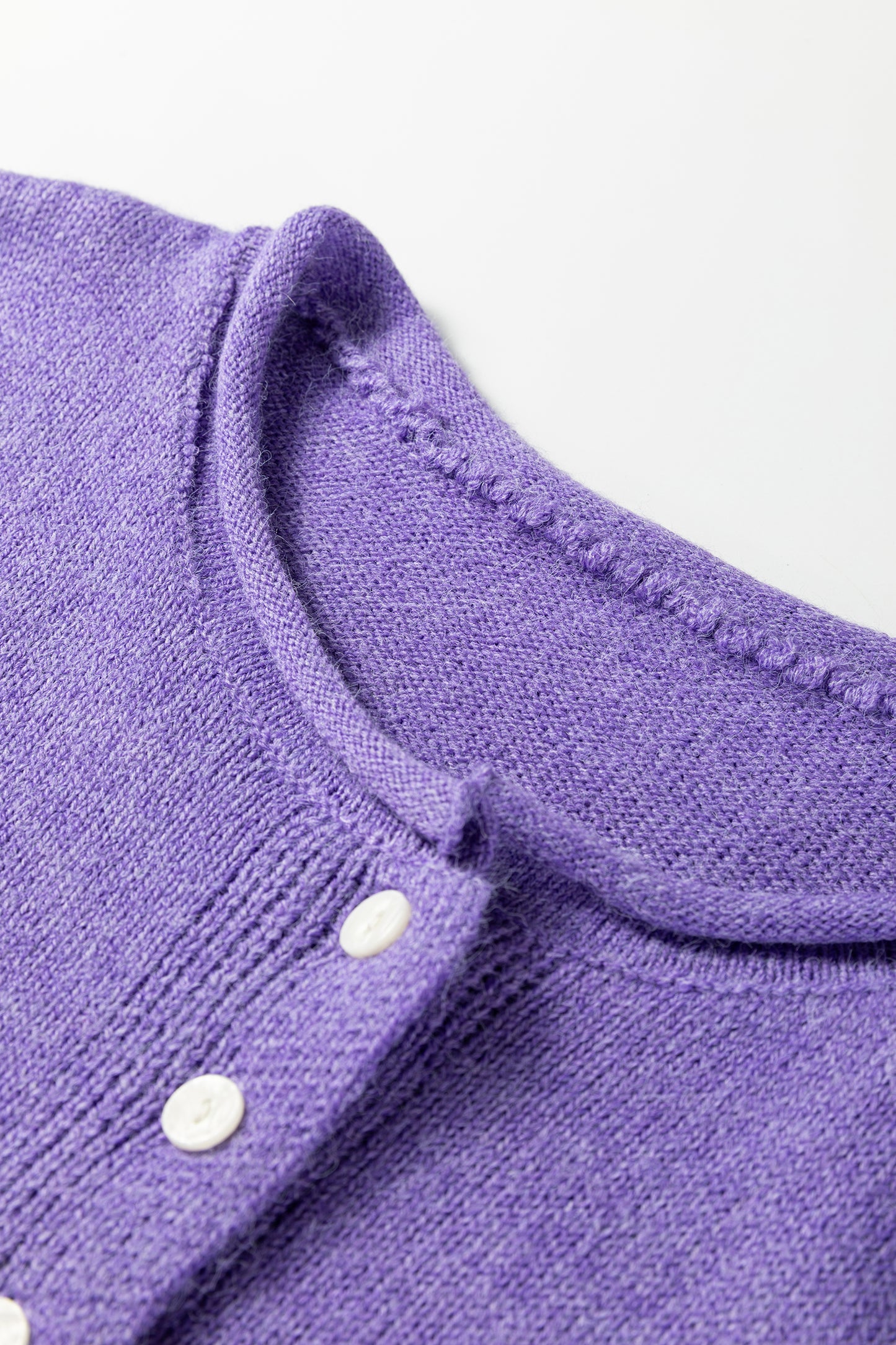 Wisteria Solid Color Knit Button Drop Shoulder Sweater Cardigan-Sweaters & Cardigans/Cardigans-[Adult]-[Female]-2022 Online Blue Zone Planet