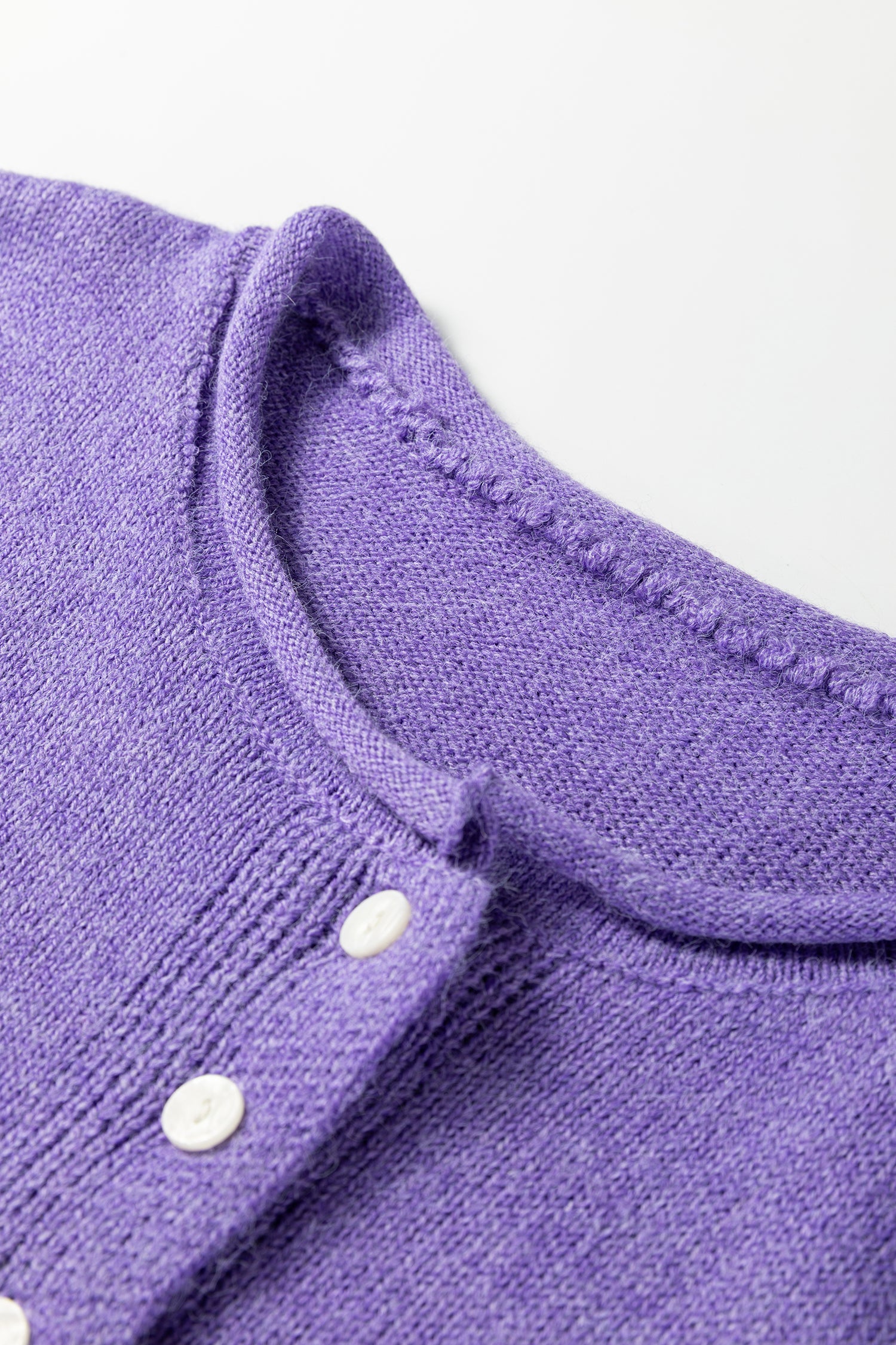 Wisteria Solid Color Knit Button Drop Shoulder Sweater Cardigan-Sweaters & Cardigans/Cardigans-[Adult]-[Female]-2022 Online Blue Zone Planet