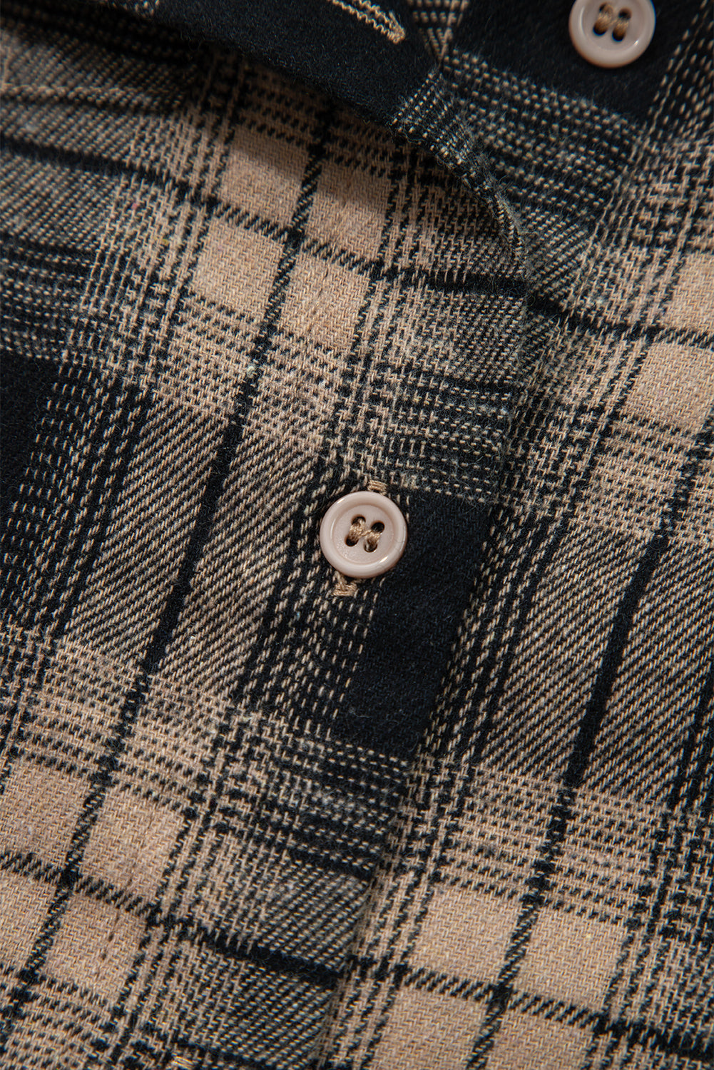Multicolour Retro Plaid Double Flap Pocket Brushed Shacket-Outerwear/Plaid Shackets-[Adult]-[Female]-2022 Online Blue Zone Planet