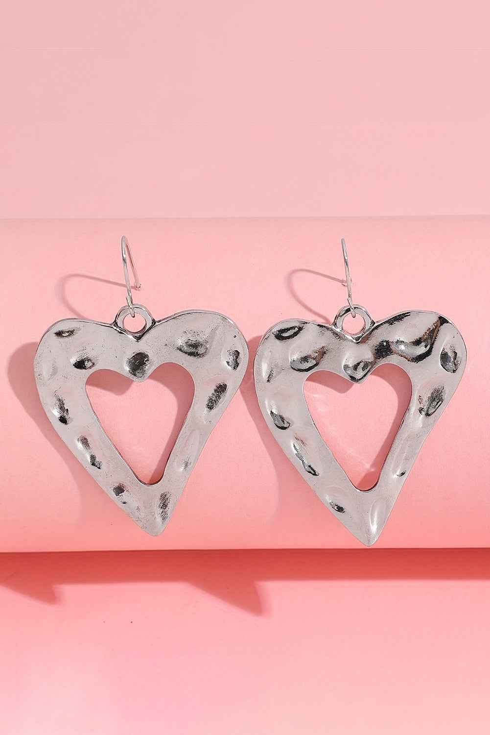 White Valentine Hollowed Heart Shape Earrings-Accessories/Jewelry-[Adult]-[Female]-2022 Online Blue Zone Planet