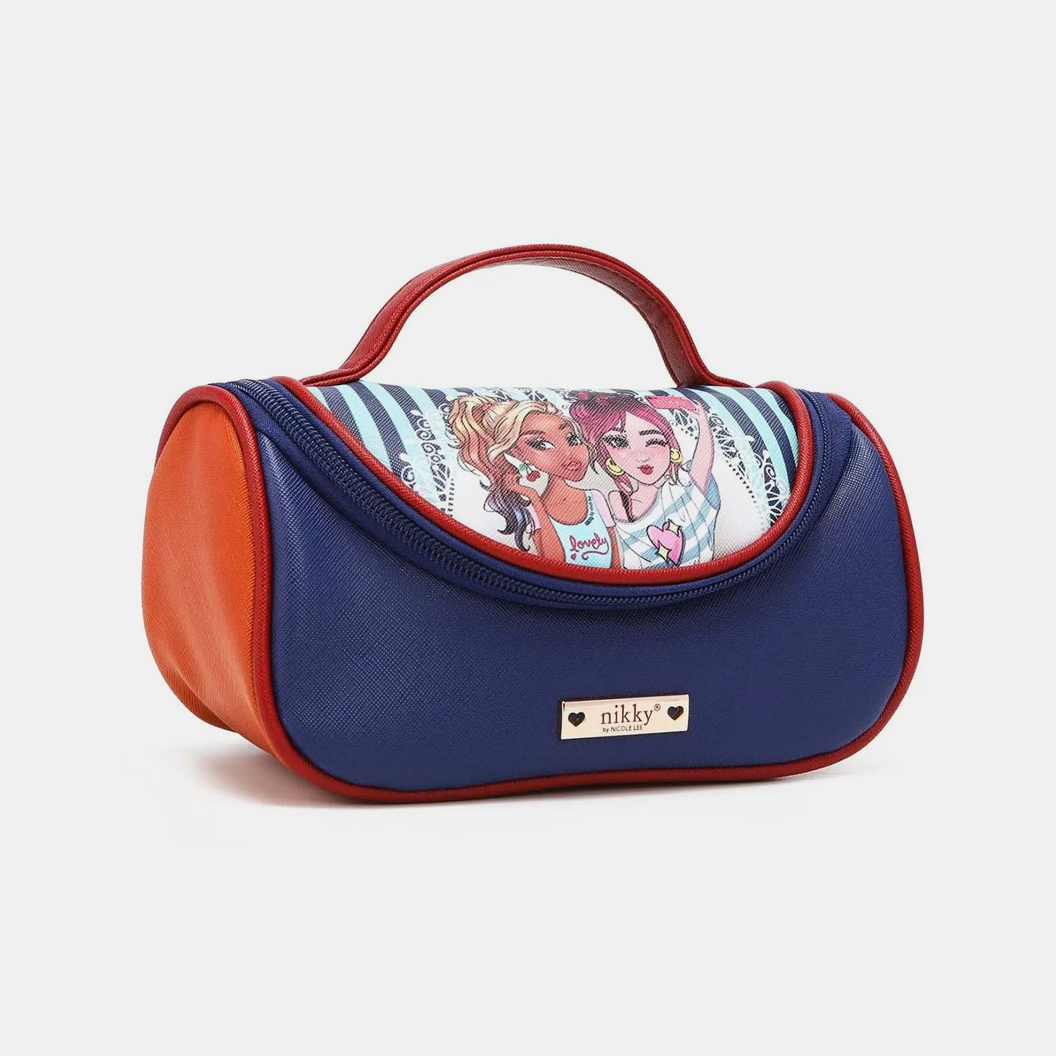 Nicole Lee USA Nikky Contrast Makeup Bag-HANDBAGS-[Adult]-[Female]-Queenies-One Size-2022 Online Blue Zone Planet