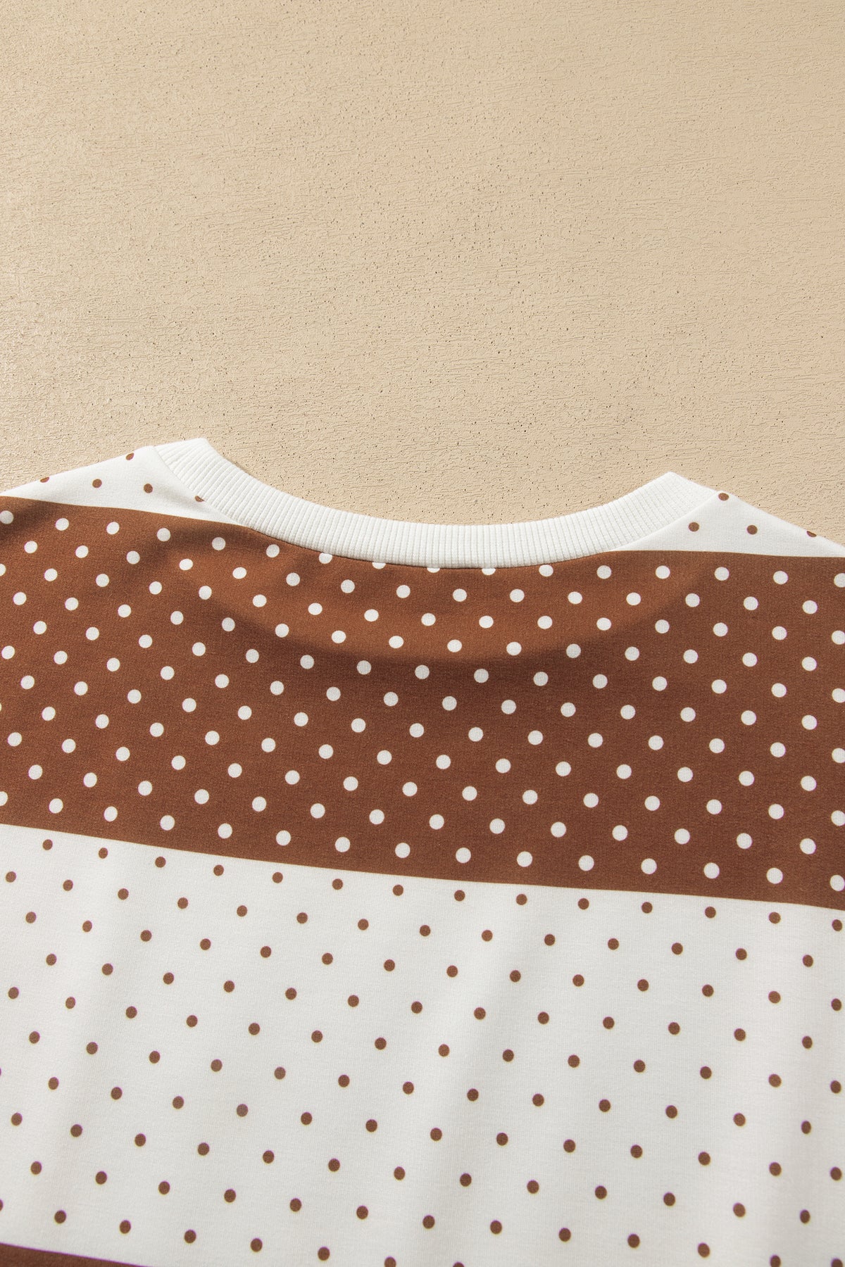 Blue Polka Dot Patchwork Colorblock Long Sleeve Top-Tops/Long Sleeve Tops-[Adult]-[Female]-2022 Online Blue Zone Planet