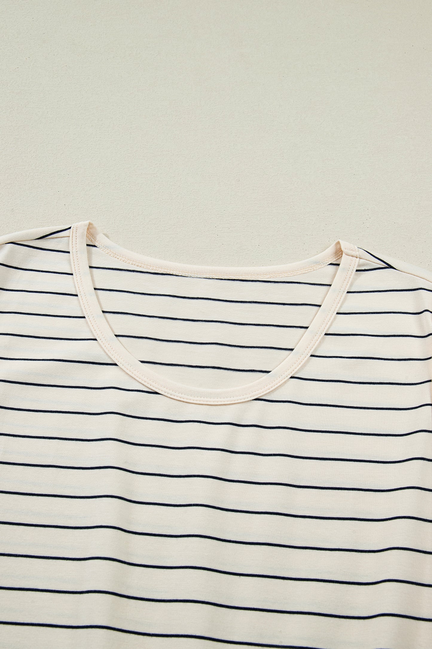 Beige Stripe Drawstring Tunic Tank Mini Dress with Pockets-TOPS / DRESSES-[Adult]-[Female]-2022 Online Blue Zone Planet