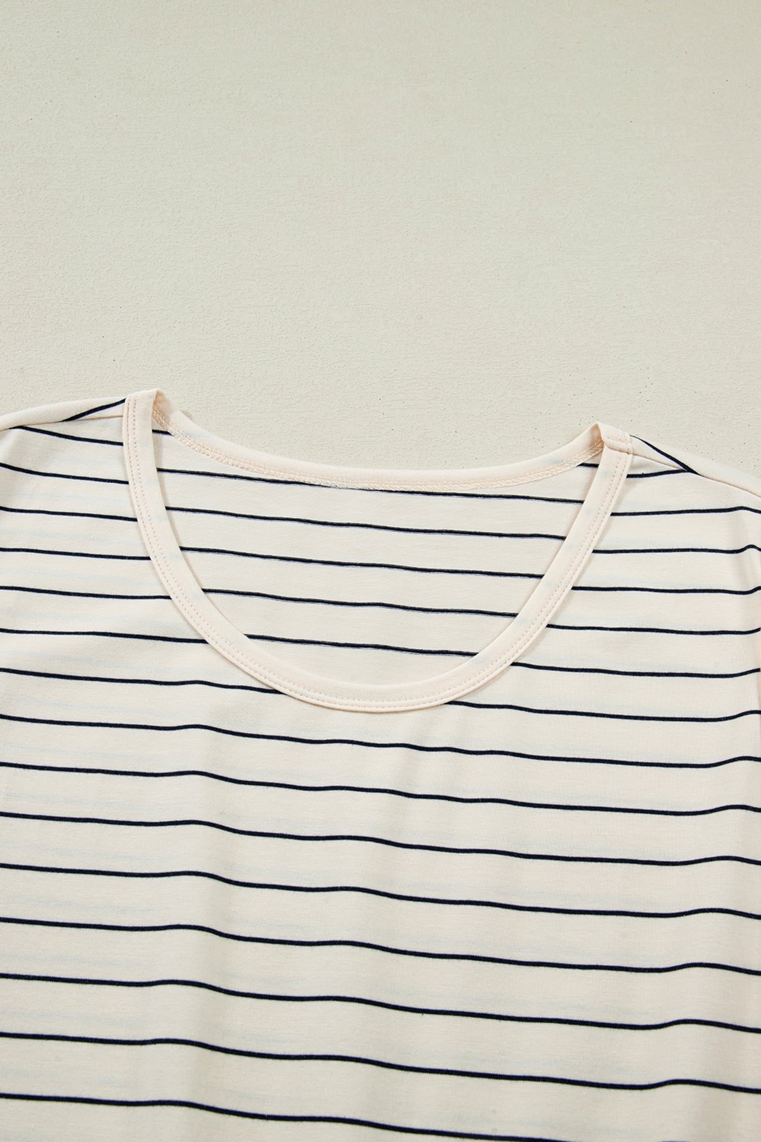 Beige Stripe Drawstring Tunic Tank Mini Dress with Pockets-TOPS / DRESSES-[Adult]-[Female]-2022 Online Blue Zone Planet