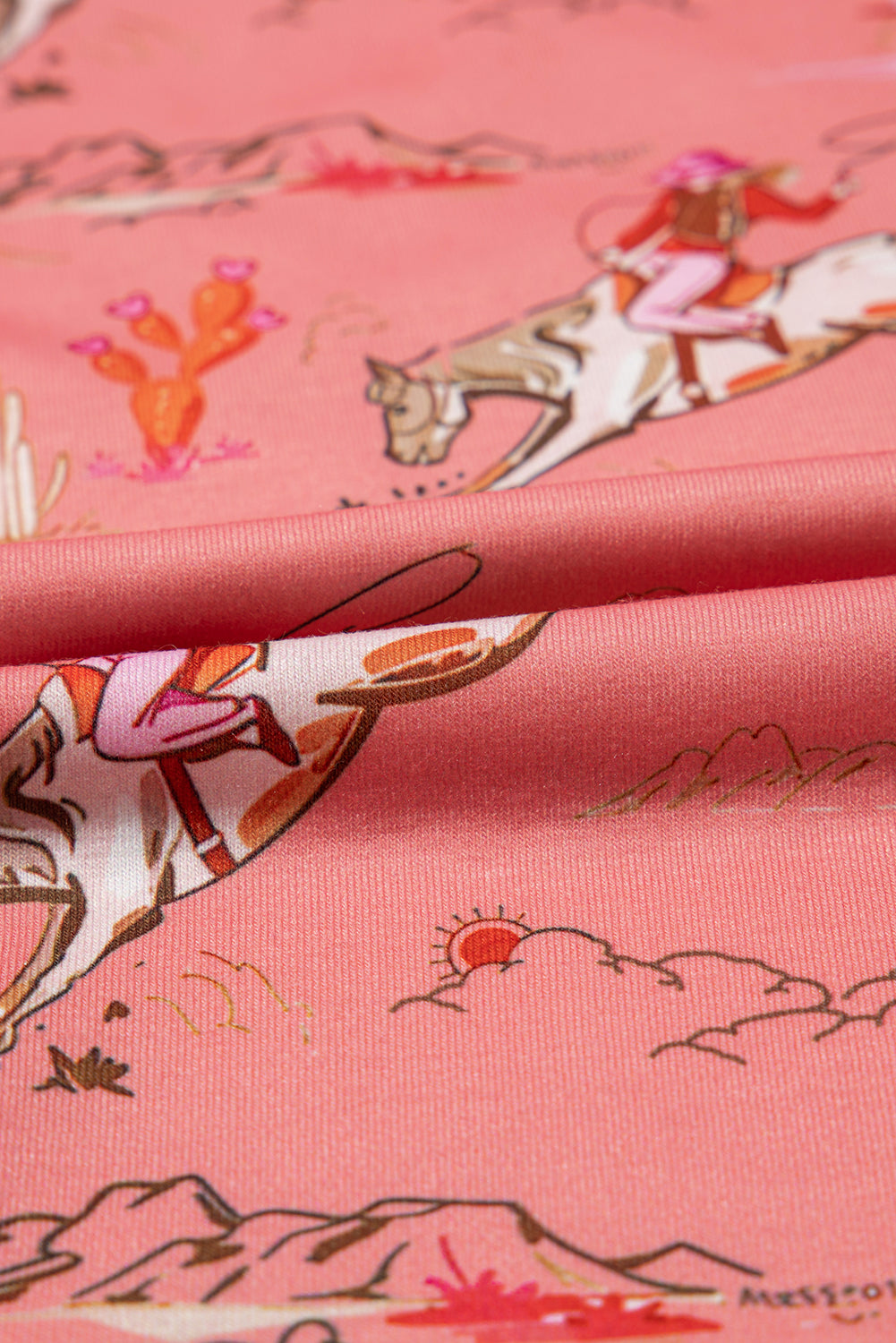 Blossom Cowgirl Country Print Pajamas Set-Loungewear & Sleepwear/Sleepwear-[Adult]-[Female]-2022 Online Blue Zone Planet