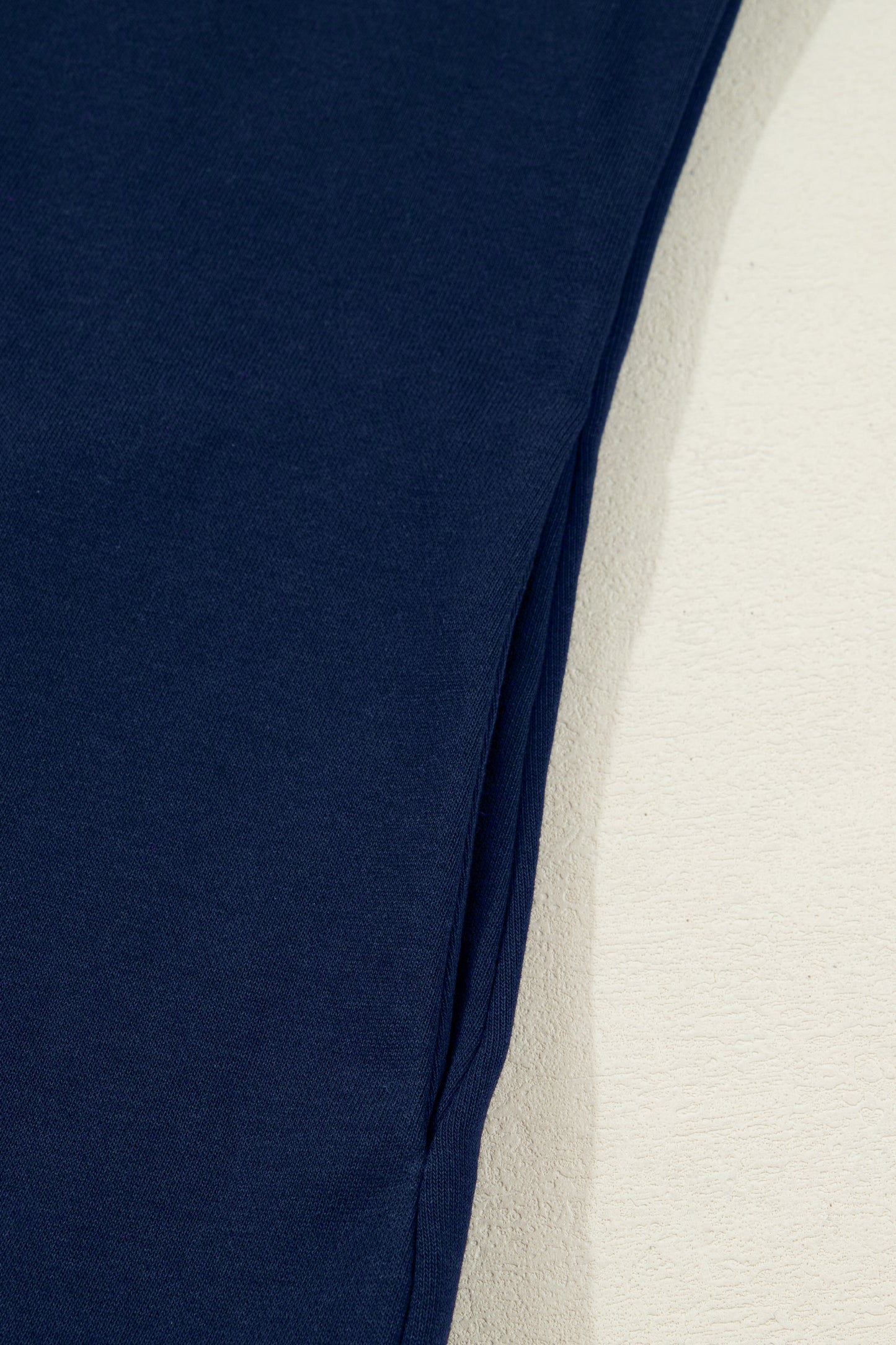 Navy Blue Contrast Striped Cuffs Polo Collar Patchwork Long Sleeve Ruffle Hem Mini Dress-TOPS / DRESSES-[Adult]-[Female]-2022 Online Blue Zone Planet