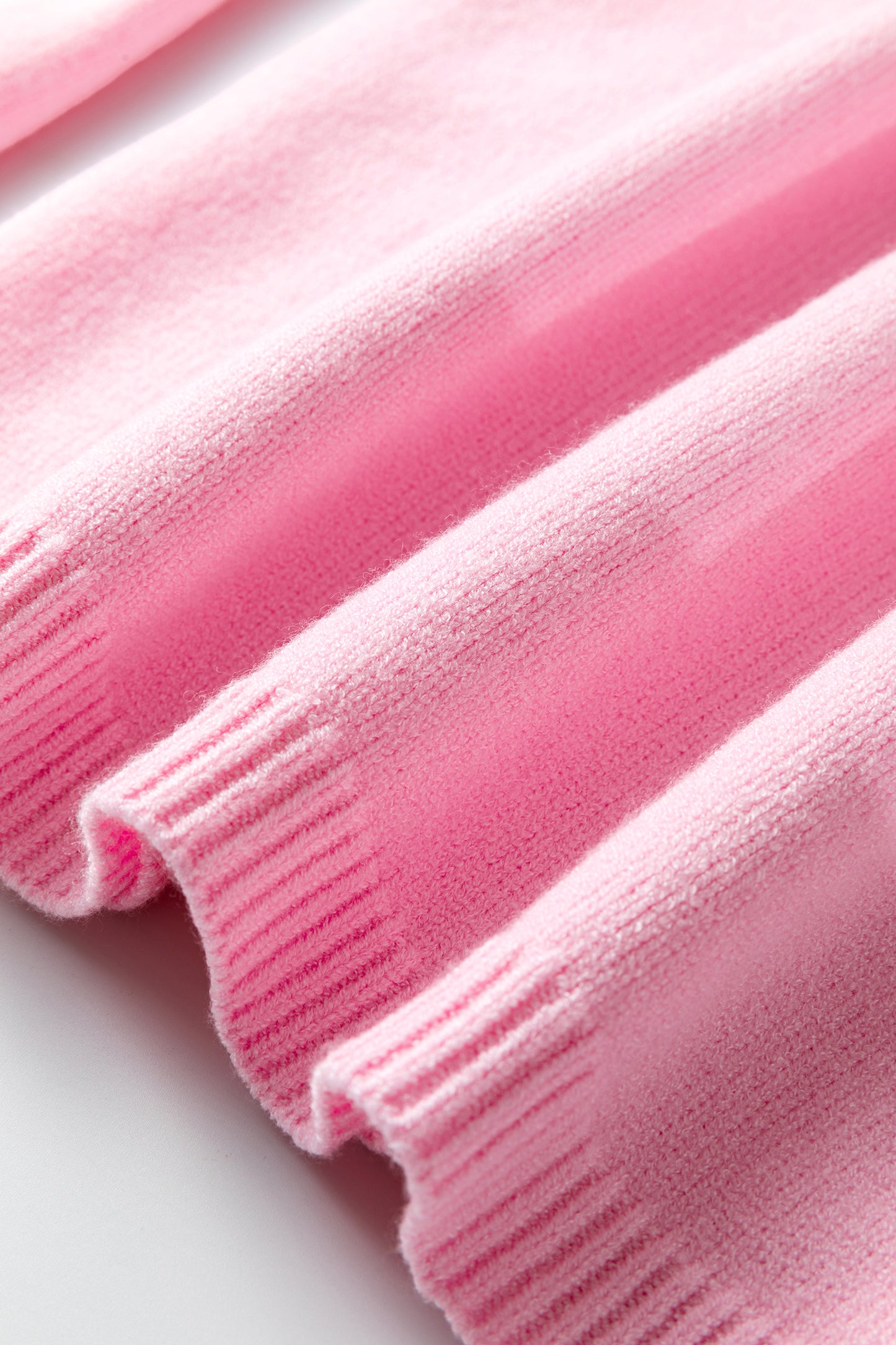 Pink Solid Color Knit Loose Bracelet Sleeve Dolman Sweater-Bracelet-[Adult]-[Female]-2022 Online Blue Zone Planet