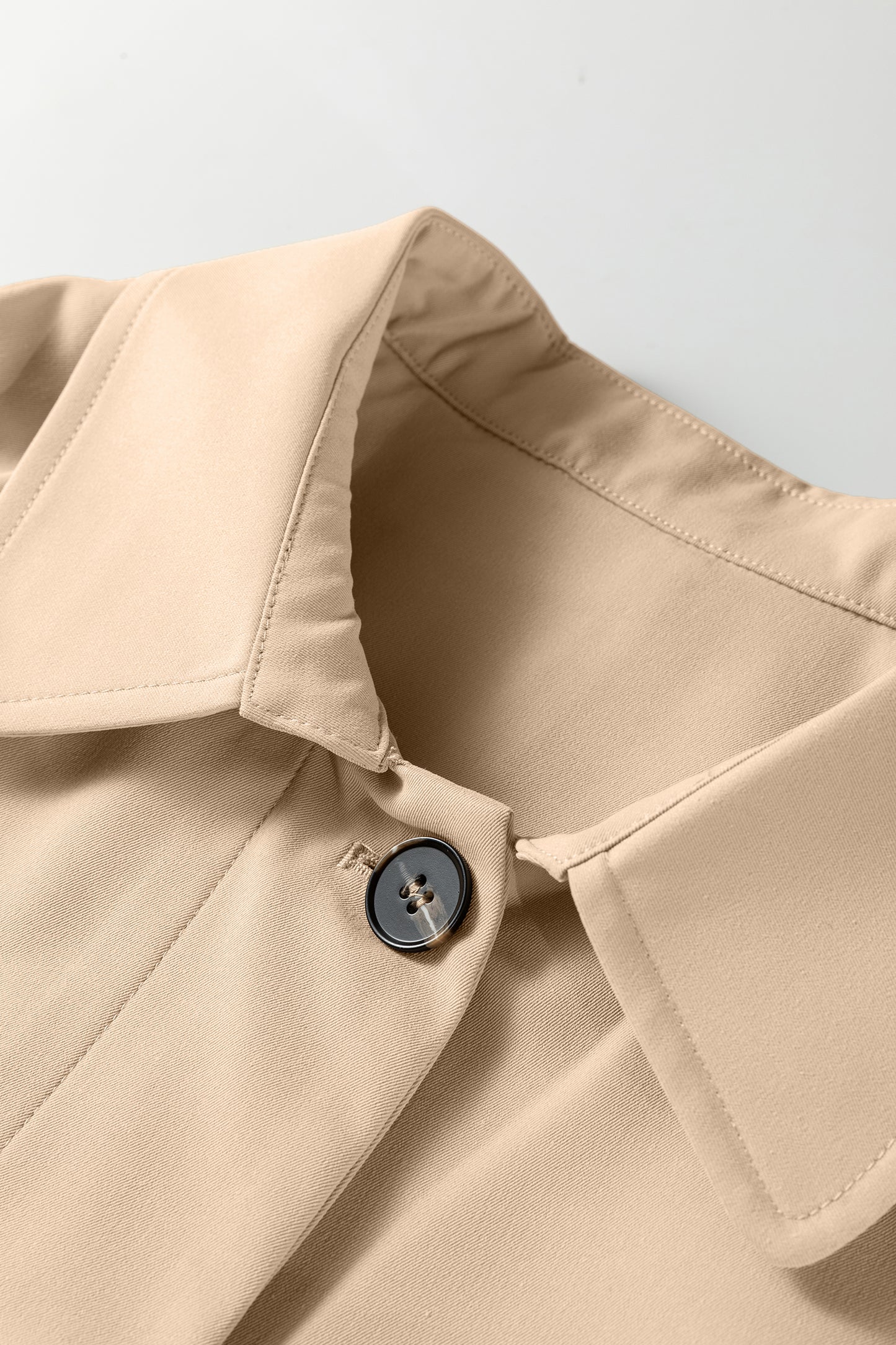 Parchment Plaid Liner Patchwork Single Breasted Trench Coat-Outerwear/Coats-[Adult]-[Female]-2022 Online Blue Zone Planet