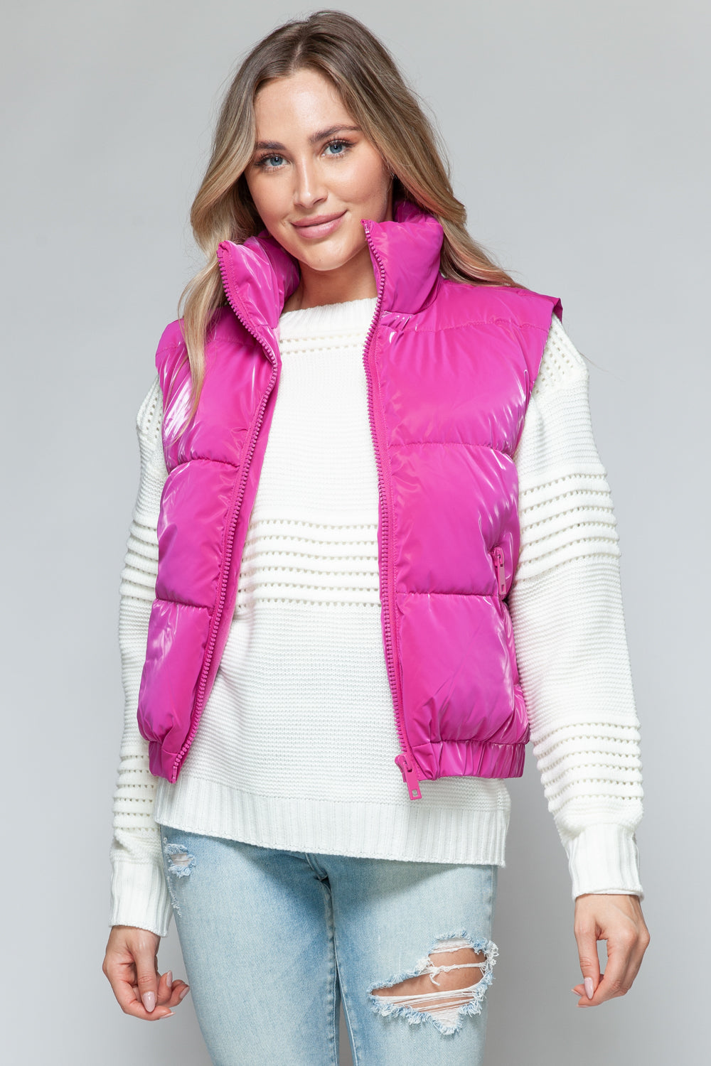 Snobbish Fine Fur Lining Quilted Vest-TOPS / DRESSES-[Adult]-[Female]-2022 Online Blue Zone Planet