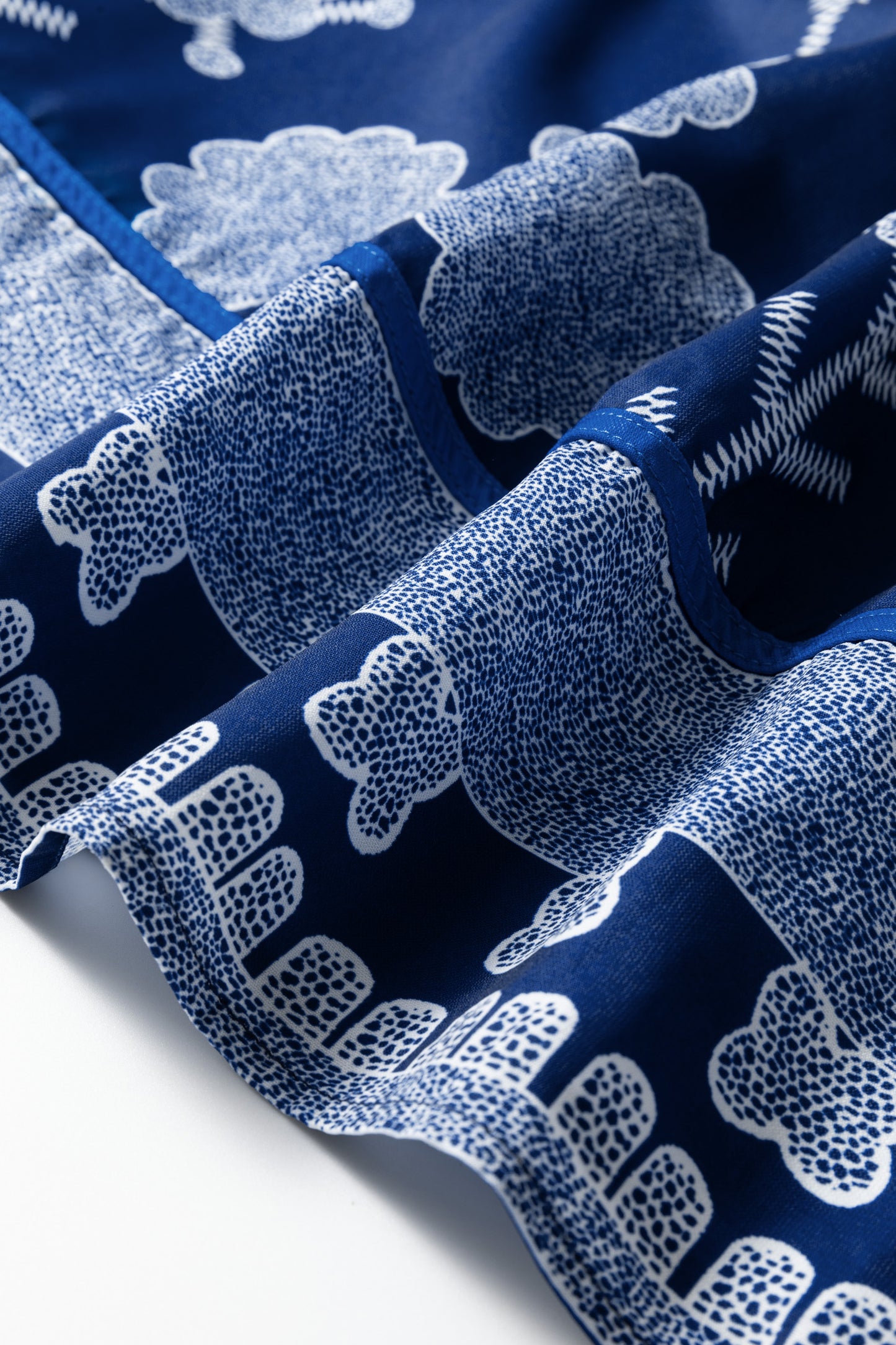 Blue Plus Size Floral Printed Notched Neck Long Sleeve Blouse-Plus Size/Plus Size Tops/Plus Size Blouses & Shirts-[Adult]-[Female]-2022 Online Blue Zone Planet