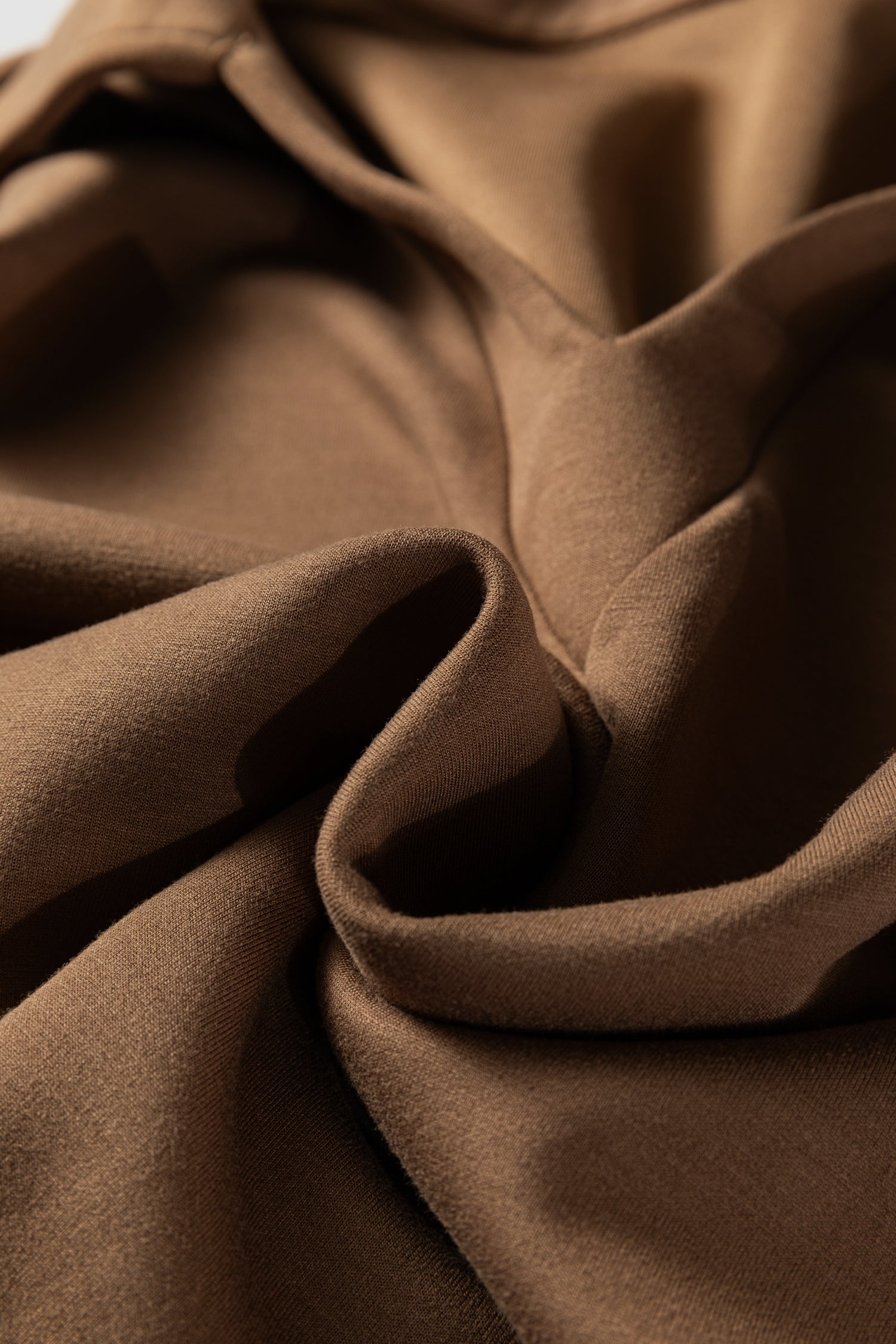 Coffee Solid Color V Neck Top and High Waist Pants Set-Two Piece Sets/Pant Sets-[Adult]-[Female]-2022 Online Blue Zone Planet