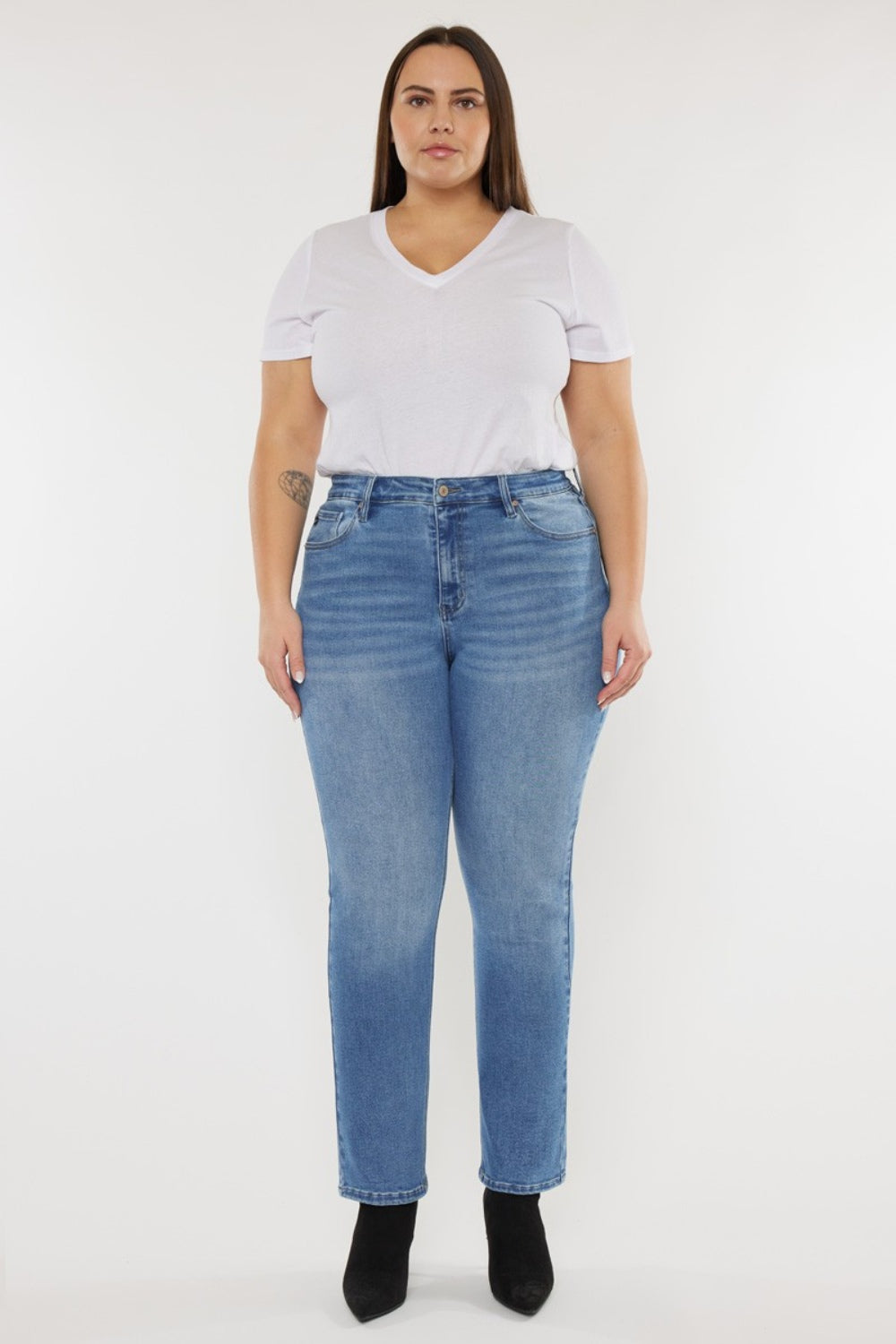 Blue Zone Planet | Kancan Full Size Cat's Whiskers High Waist Jeans-BOTTOMS SIZES SMALL MEDIUM LARGE-[Adult]-[Female]-2022 Online Blue Zone Planet