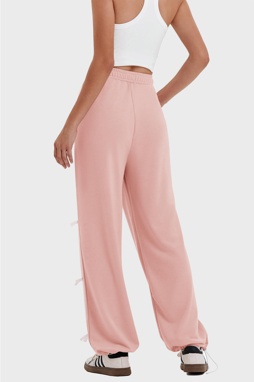 Elastic Waist Wide Leg Pants with Pockets-BOTTOMS SIZES SMALL MEDIUM LARGE-[Adult]-[Female]-2022 Online Blue Zone Planet