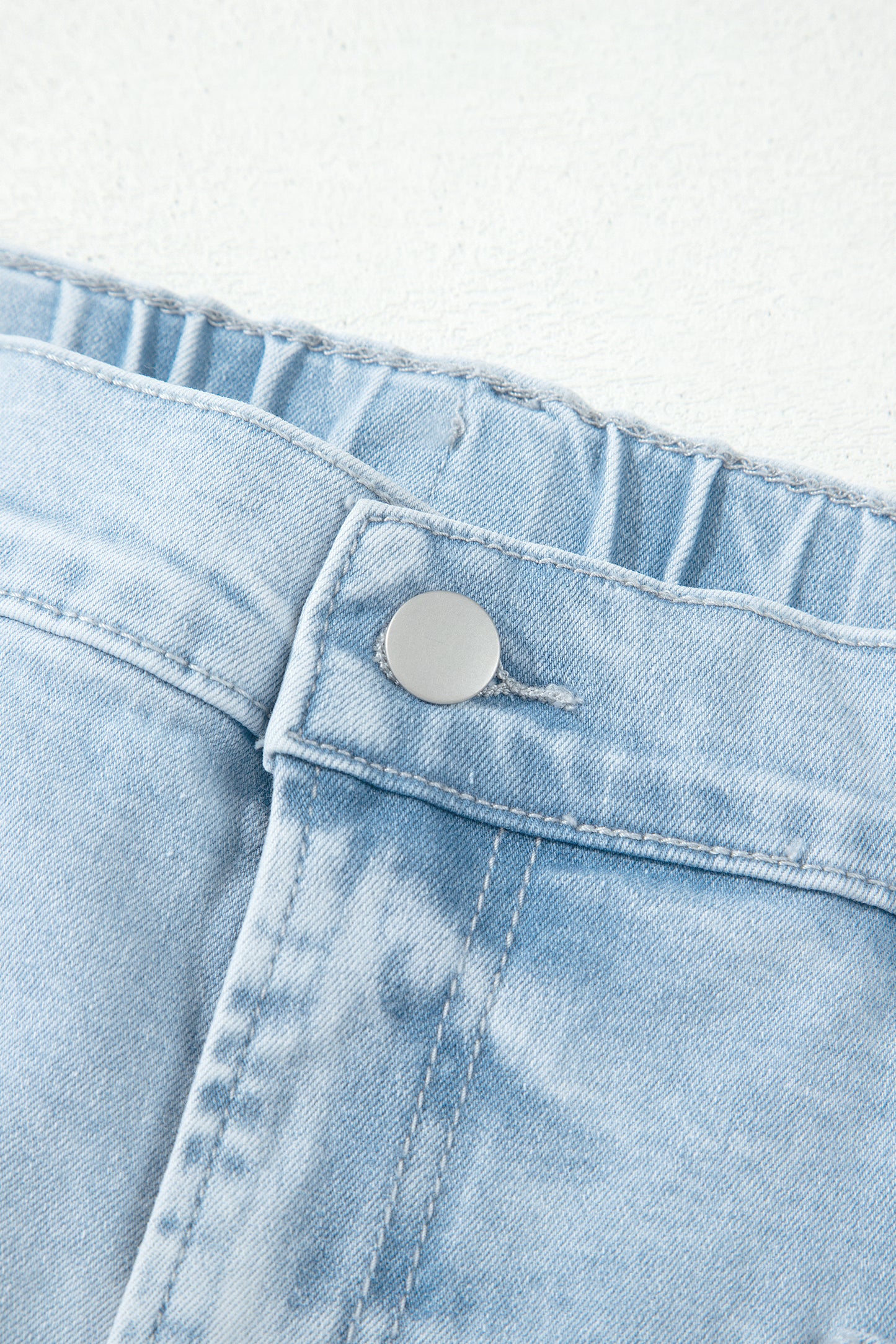Beau Blue Plus Size Seam Detail Patch Pocket Raw Cut Shift Jeans-Plus Size/Plus Size Bottoms-[Adult]-[Female]-2022 Online Blue Zone Planet