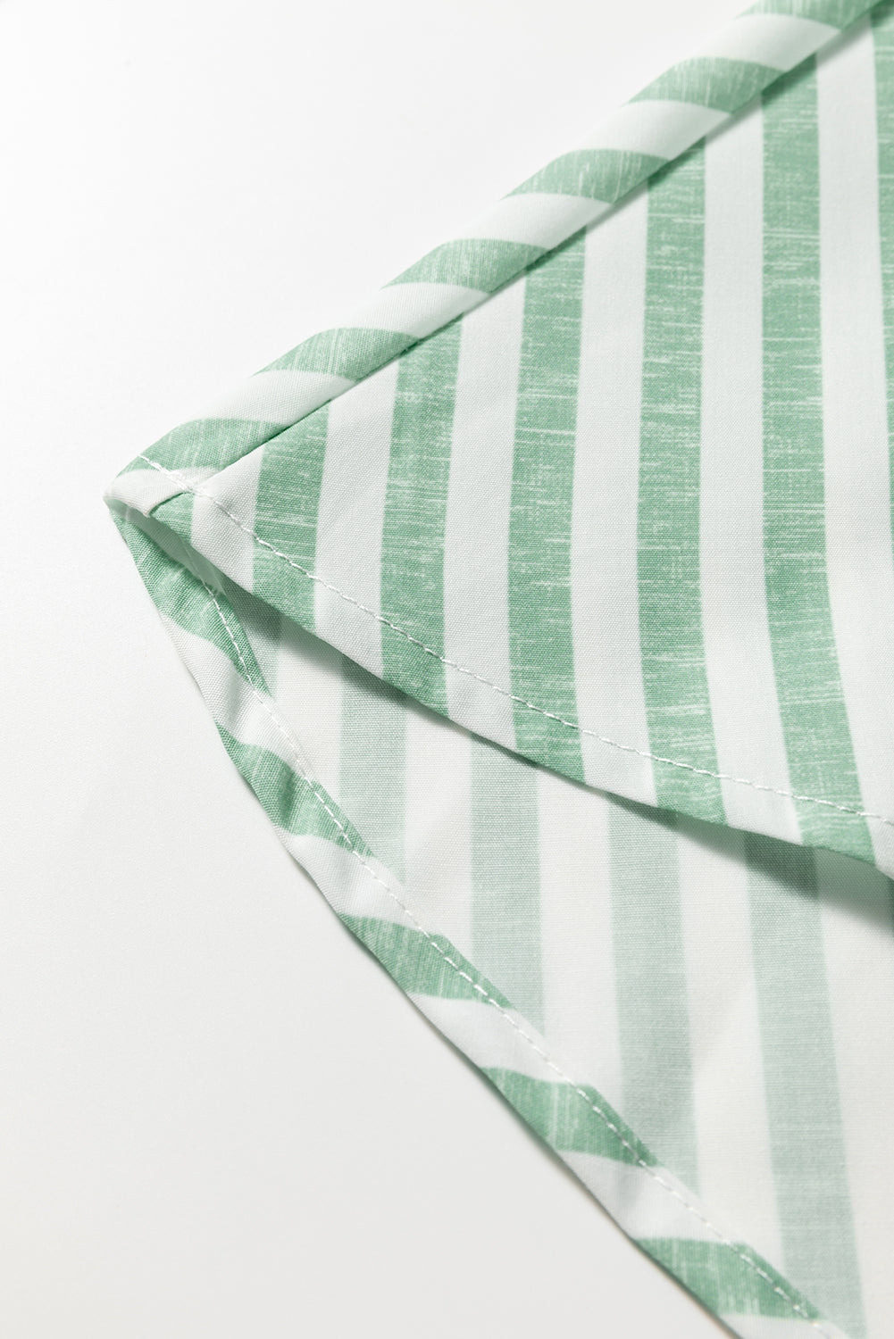 Green Stripe Half Zip Long Sleeve Swing Top-Tops/Blouses & Shirts-[Adult]-[Female]-2022 Online Blue Zone Planet