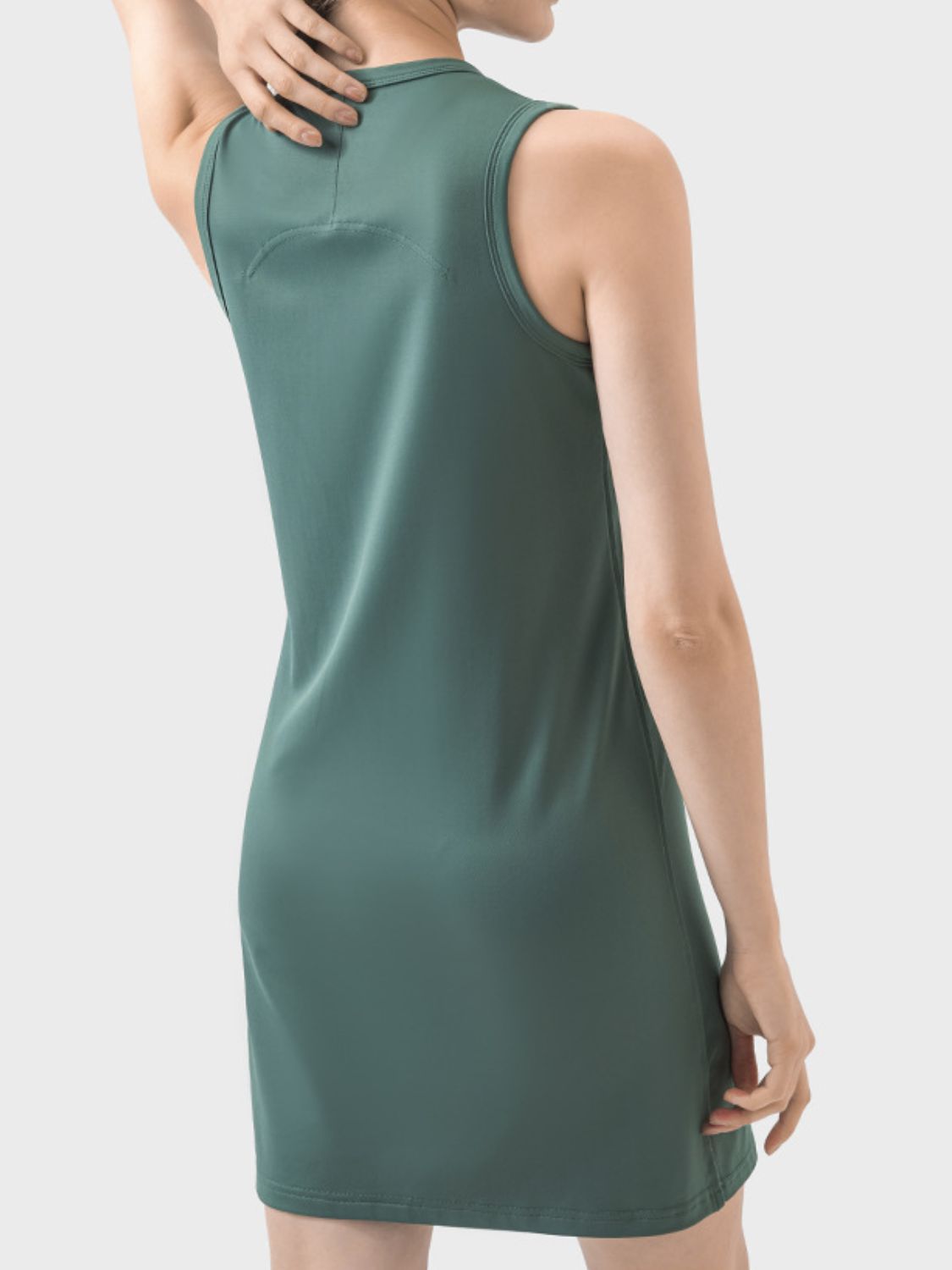 Round Neck Sleeveless Active Dress-TOPS / DRESSES-[Adult]-[Female]-2022 Online Blue Zone Planet