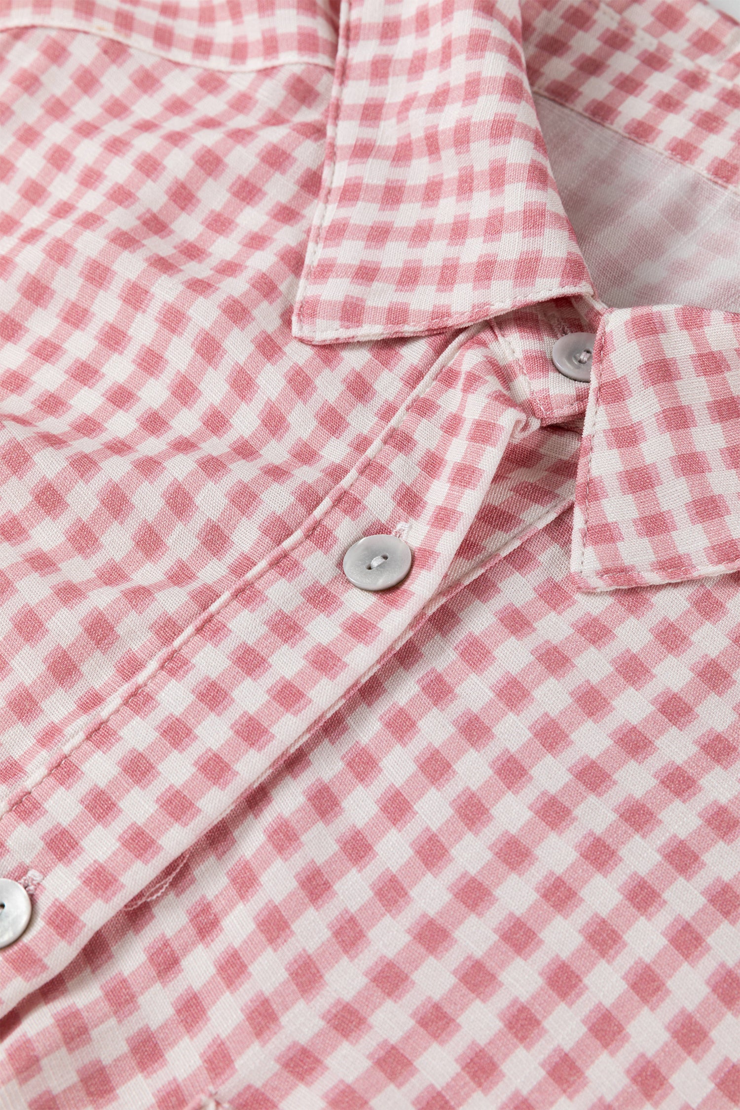 Pink Plaid Half Sleeve Ruffle Hem Button Down Shirt-Tops/Blouses & Shirts-[Adult]-[Female]-2022 Online Blue Zone Planet