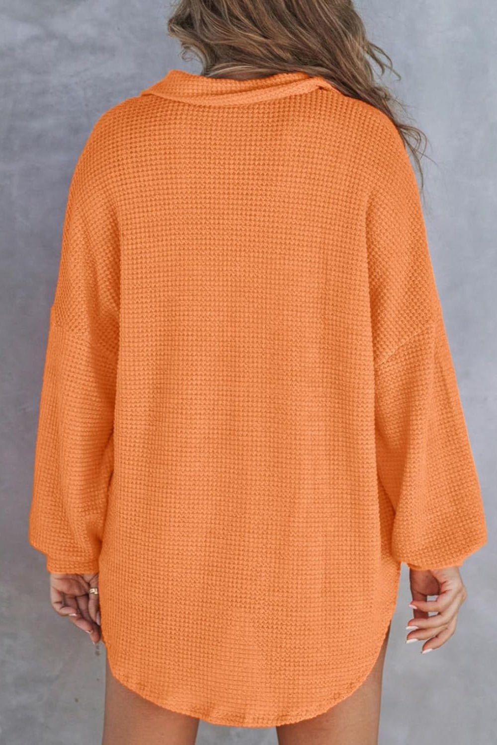 Half Button Long Sleeve Sweatshirt-TOPS / DRESSES-[Adult]-[Female]-2022 Online Blue Zone Planet