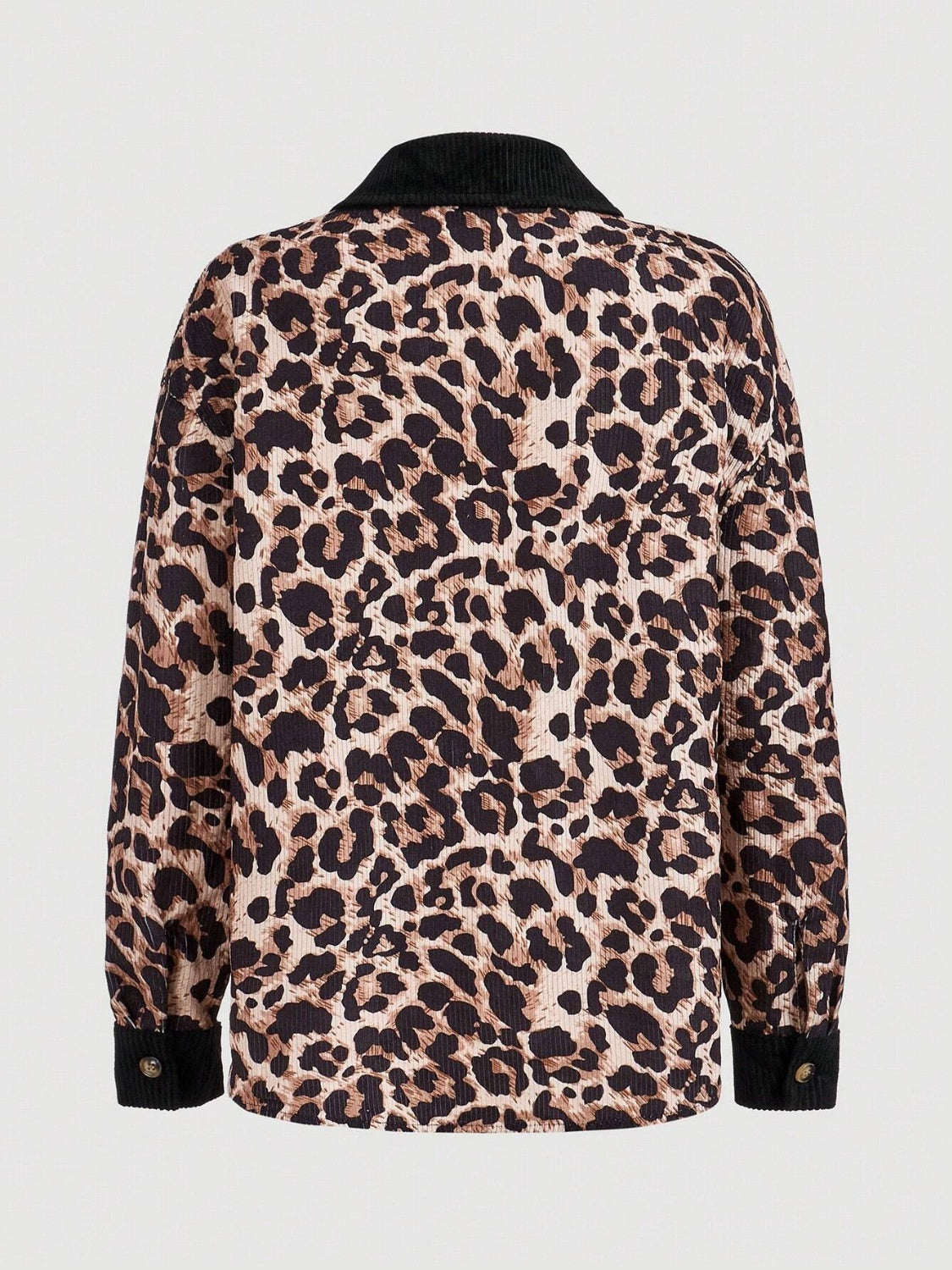 Blue Zone Planet | Leopard Collared Neck Button Up Shacket-TOPS / DRESSES-[Adult]-[Female]-2022 Online Blue Zone Planet