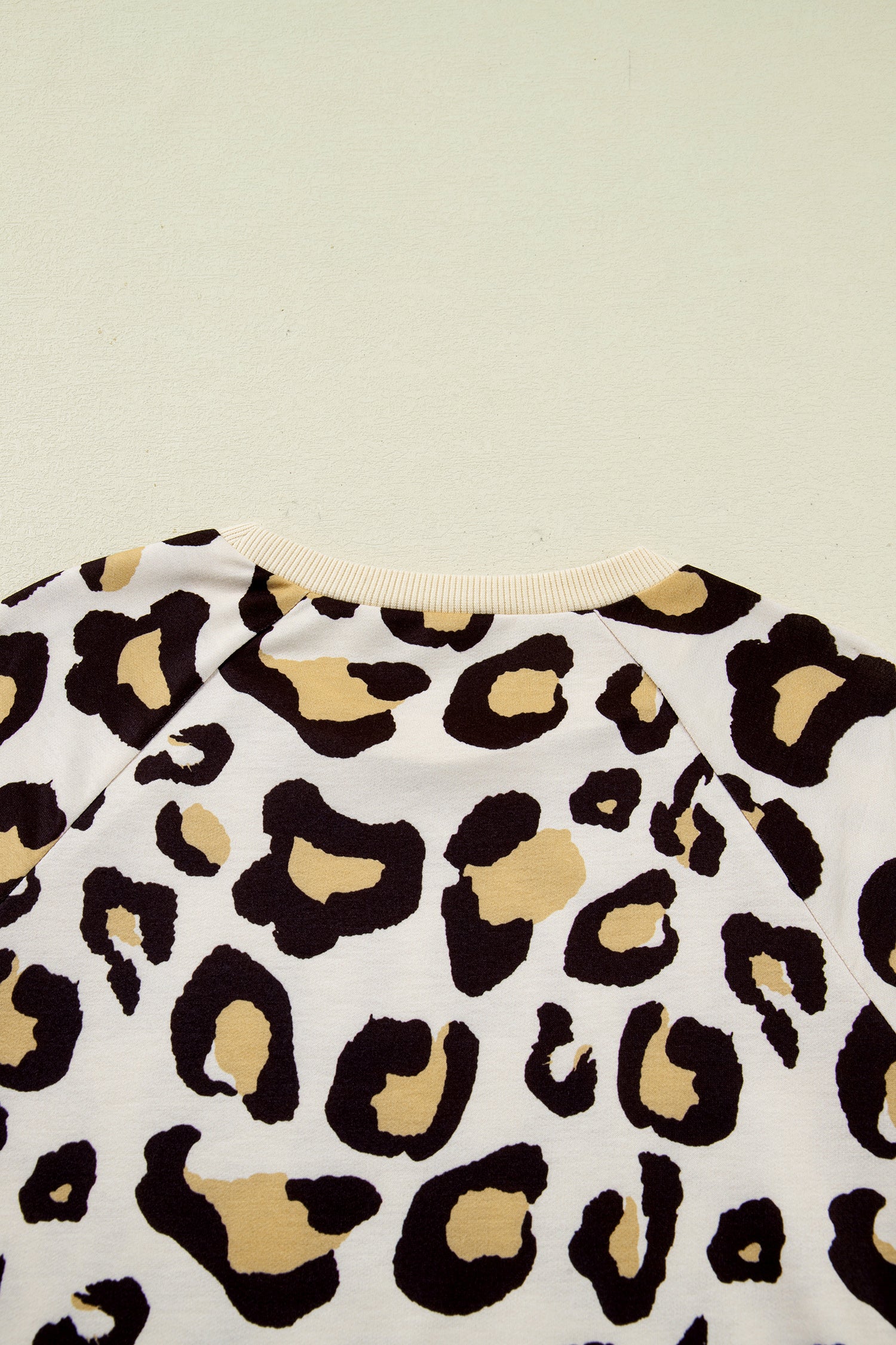 Khaki Leopard Long Sleeve Shift T Shirt Dress With Pockets-TOPS / DRESSES-[Adult]-[Female]-2022 Online Blue Zone Planet