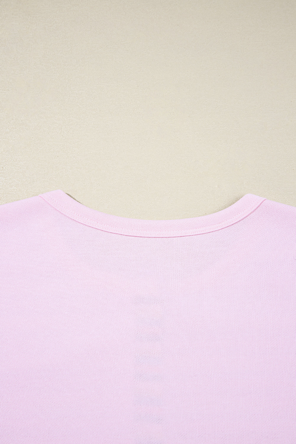 Pink Exposed Seam Color Block Striped Patchwork Loose Henley Sweatshirt-Tops/Sweatshirts & Hoodies-[Adult]-[Female]-2022 Online Blue Zone Planet