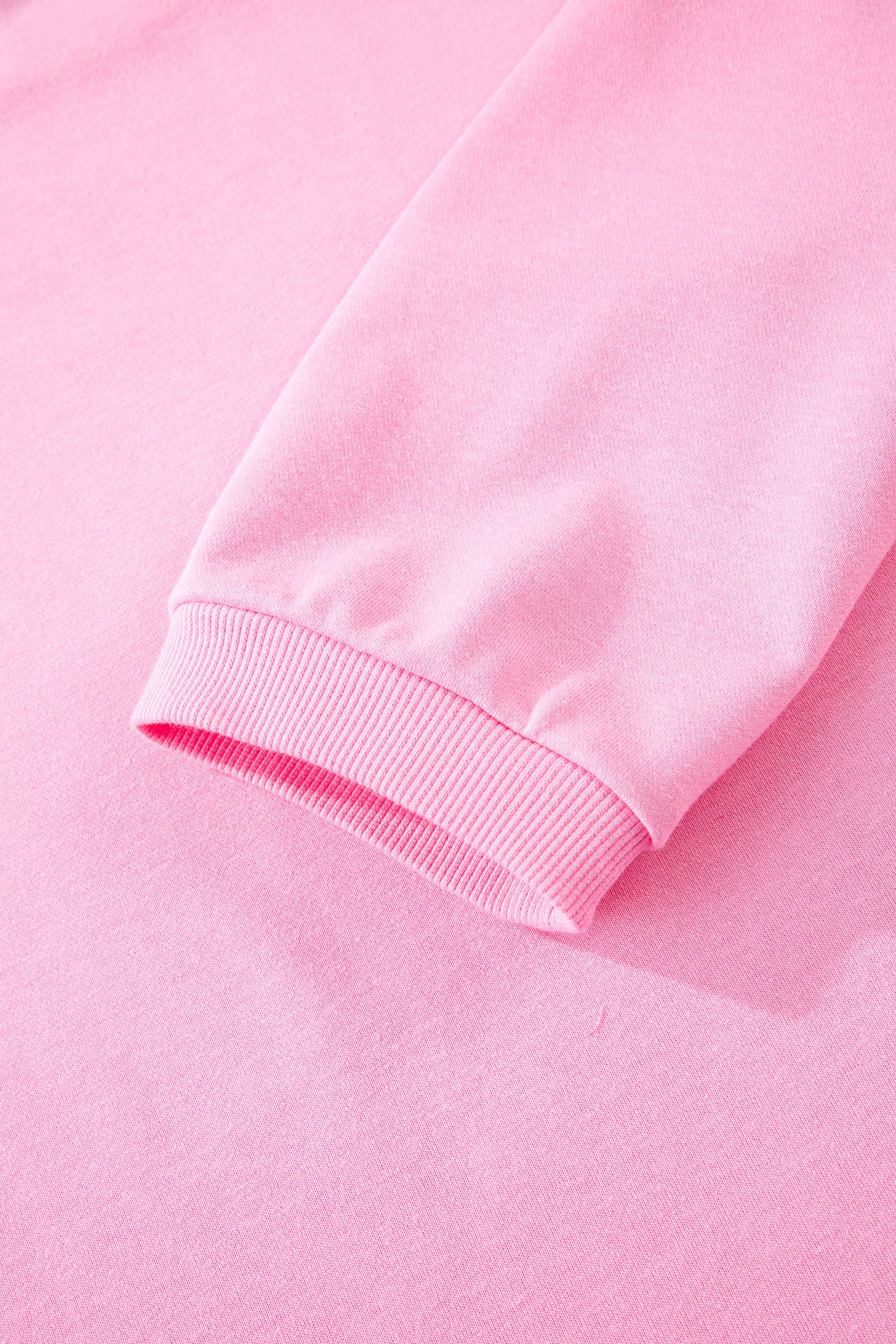 Pink Floral Bow Patched Exposed Seam Patchwork Slit Baggy Sweatshirt-Tops/Sweatshirts & Hoodies-[Adult]-[Female]-2022 Online Blue Zone Planet