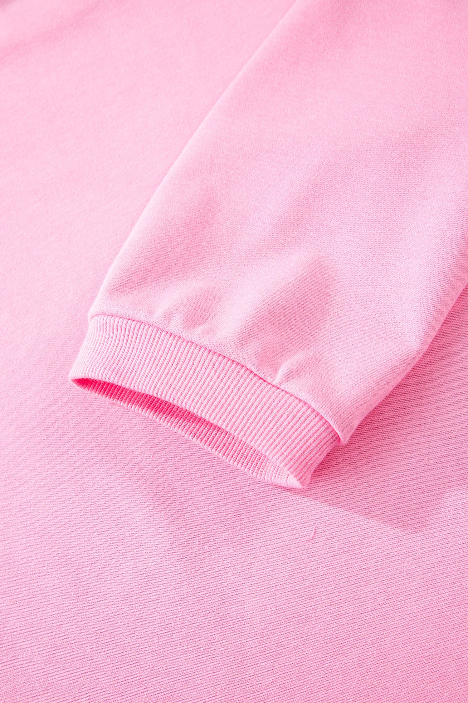 Pink Floral Bow Patched Exposed Seam Patchwork Slit Baggy Sweatshirt-Tops/Sweatshirts & Hoodies-[Adult]-[Female]-2022 Online Blue Zone Planet