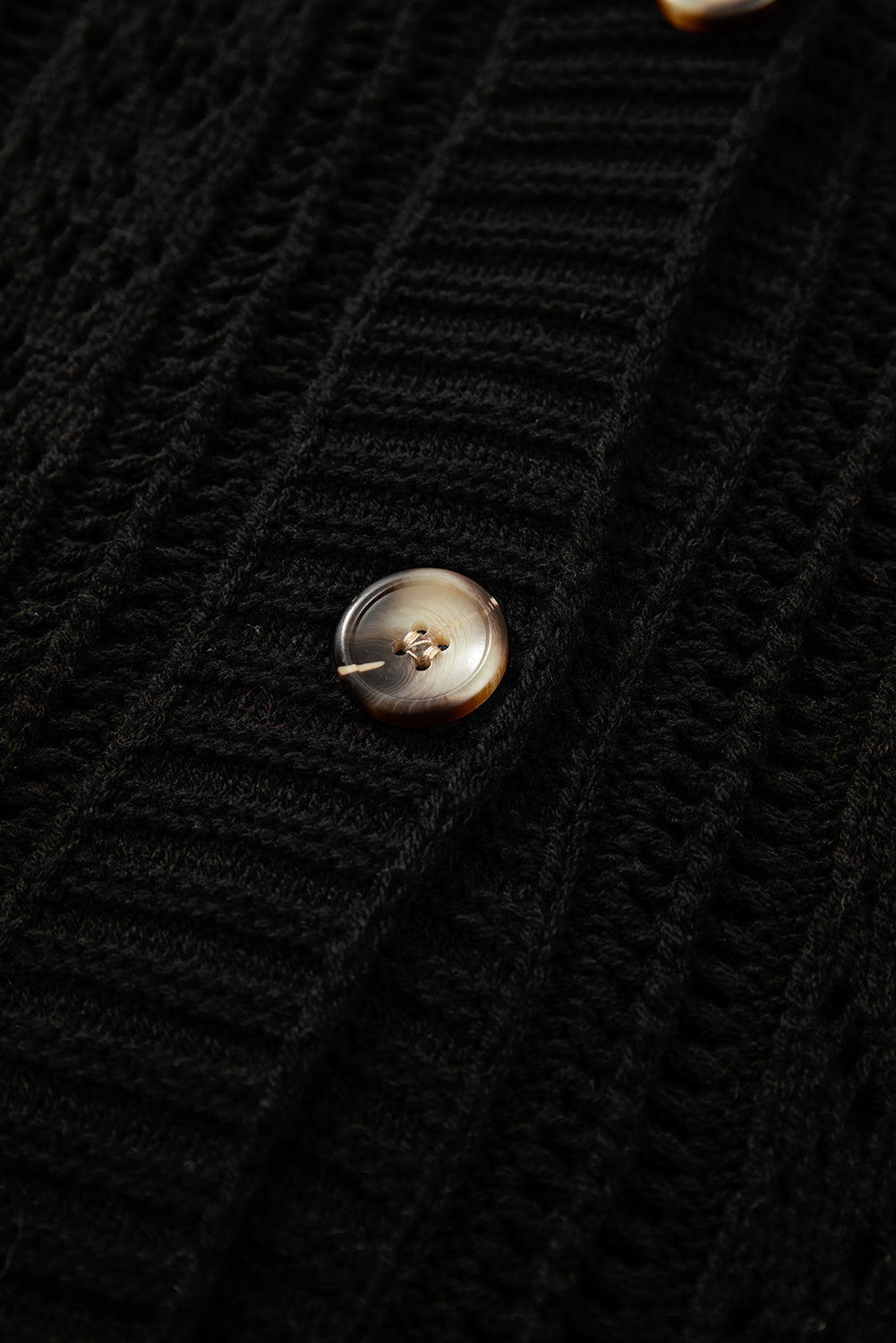 Green Hollow Knit Drop Shoulder Cardigan-Cardigans-[Adult]-[Female]-2022 Online Blue Zone Planet
