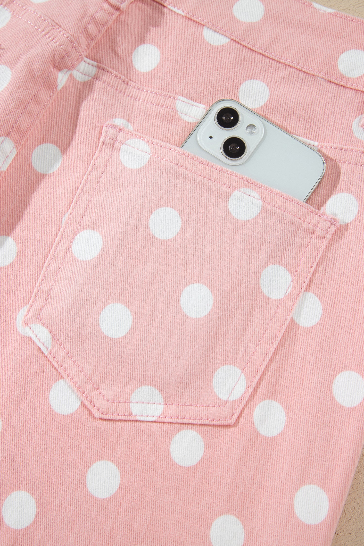 Sky Blue Polka Dot Casual Slim Fit Jeans-Bottoms/Jeans-[Adult]-[Female]-2022 Online Blue Zone Planet