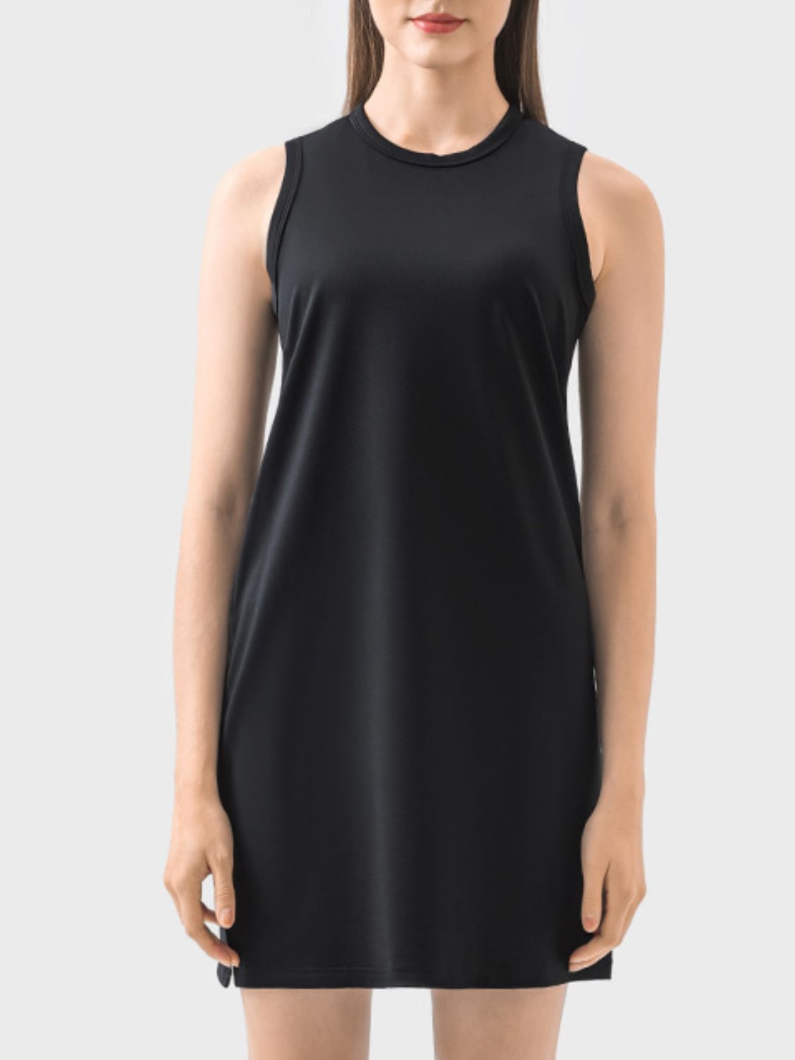 Round Neck Sleeveless Active Dress-TOPS / DRESSES-[Adult]-[Female]-2022 Online Blue Zone Planet