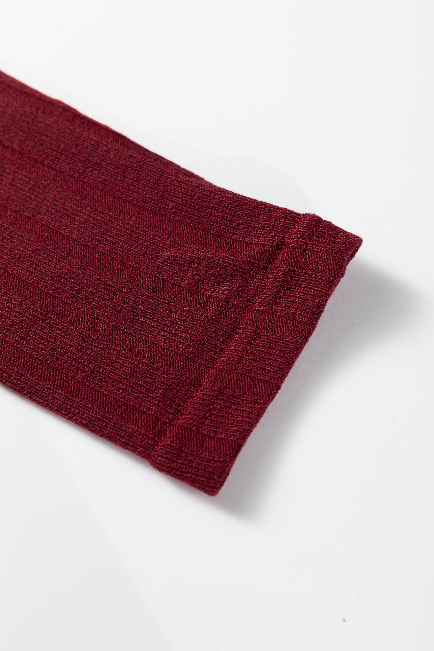 Red Dahlia Frilled Neck Ribbed Knit Patchwork Long Sleeve Mini Dress-TOPS / DRESSES-[Adult]-[Female]-2022 Online Blue Zone Planet