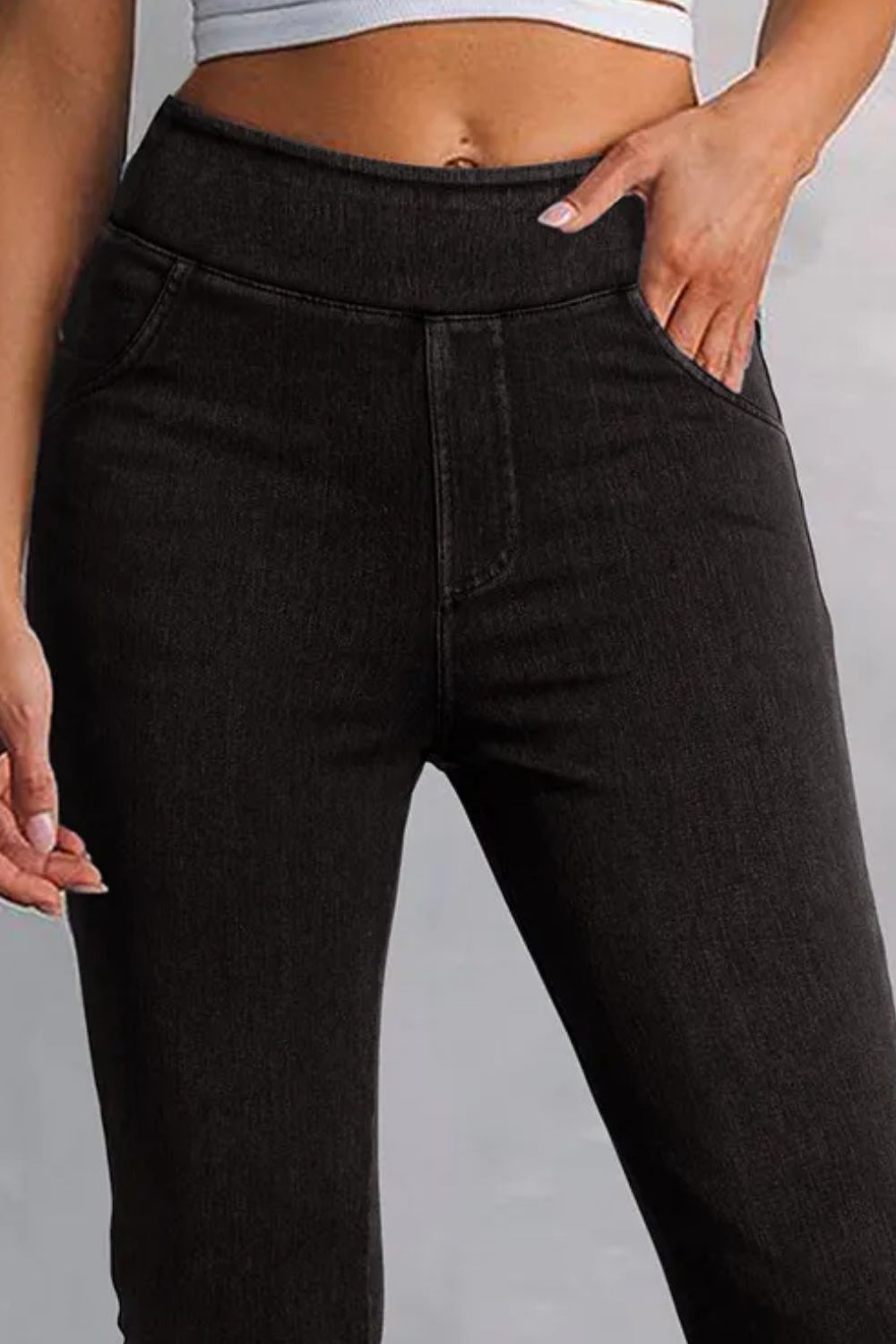 Skinny Jeans with Pockets-[Adult]-[Female]-2022 Online Blue Zone Planet