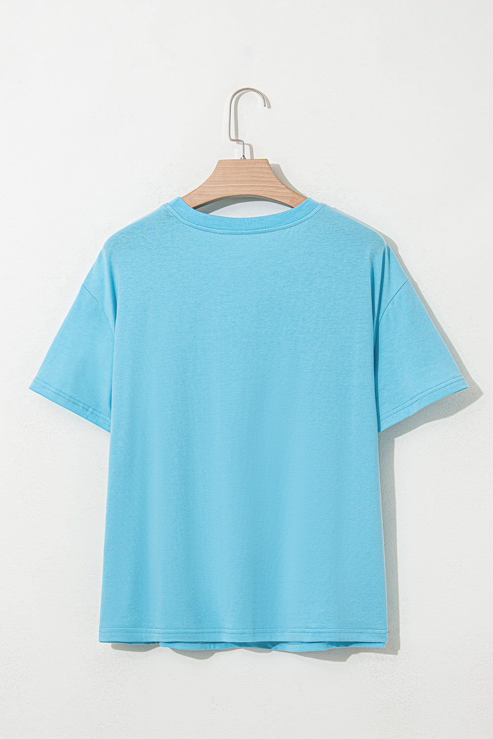 Light Blue Mama Letter Graphic Neon T Shirt-Tops/Tops & Tees-[Adult]-[Female]-2022 Online Blue Zone Planet