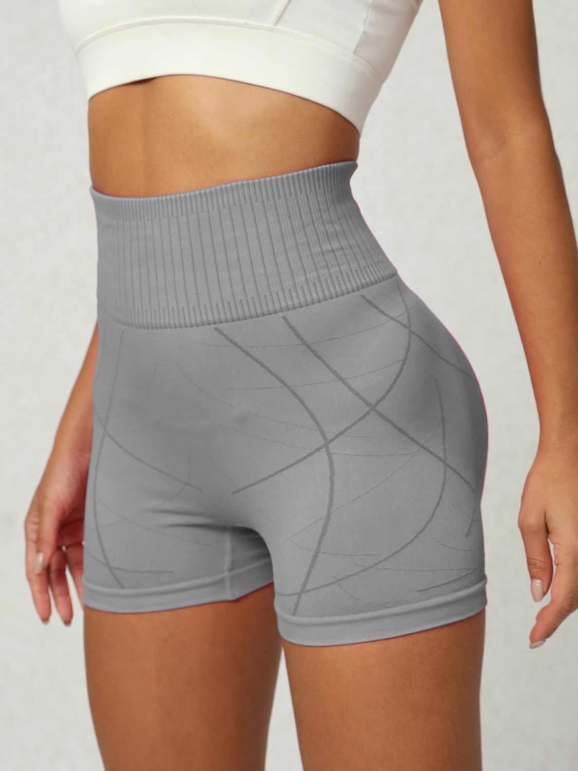 Blue Zone Planet | High Waist Active Shorts-TOPS / DRESSES-[Adult]-[Female]-2022 Online Blue Zone Planet