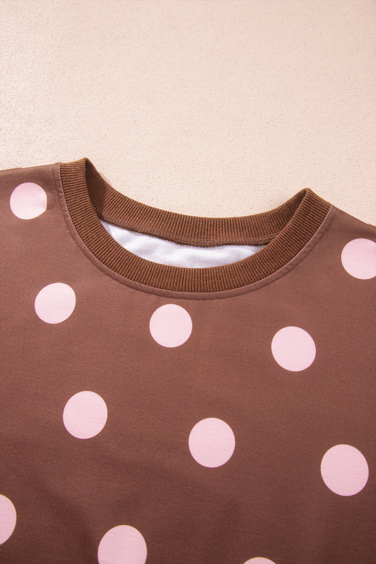 Brown Polka Dot Two Piece Set Long Sleeve Casual Skirt Set-Two Piece Sets/Two Piece Dresses-[Adult]-[Female]-2022 Online Blue Zone Planet