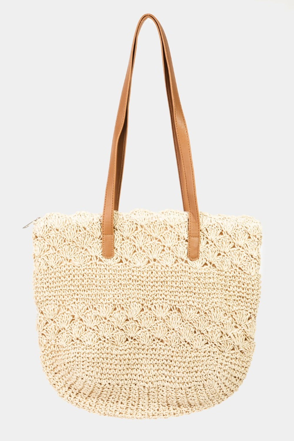 Fame Straw Braided Tote Bag-HANDBAGS-[Adult]-[Female]-IV-One Size-2022 Online Blue Zone Planet