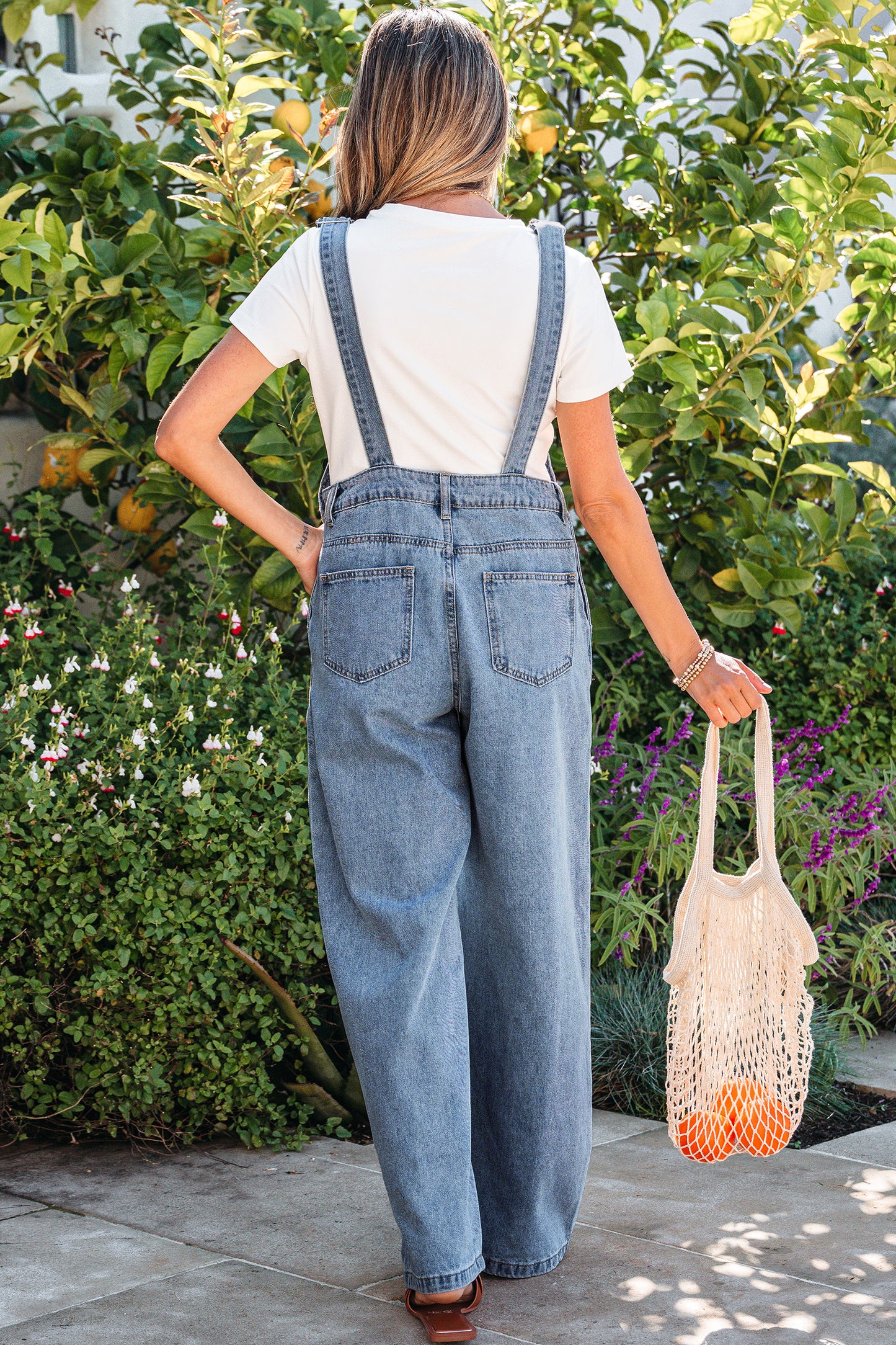 Dusk Blue Pleated Wide Leg Retro Pocketed Denim Jumpsuit-Bottoms/Jumpsuits & Rompers-[Adult]-[Female]-2022 Online Blue Zone Planet