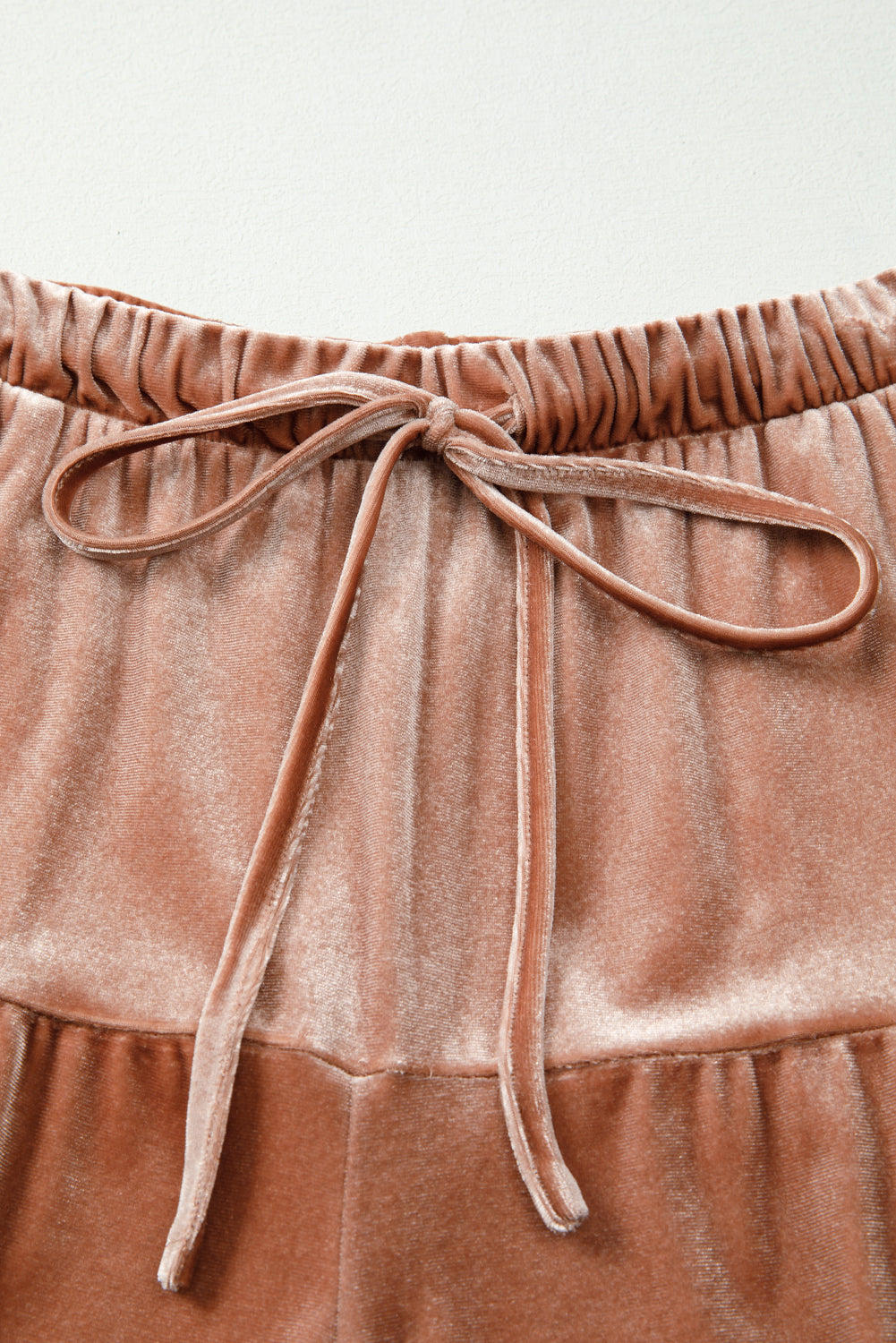Straw Yellow Mineral Wash Lace-up High Waist Tiered Bell Bottom Pants-Bottoms/Pants & Culotte-[Adult]-[Female]-2022 Online Blue Zone Planet