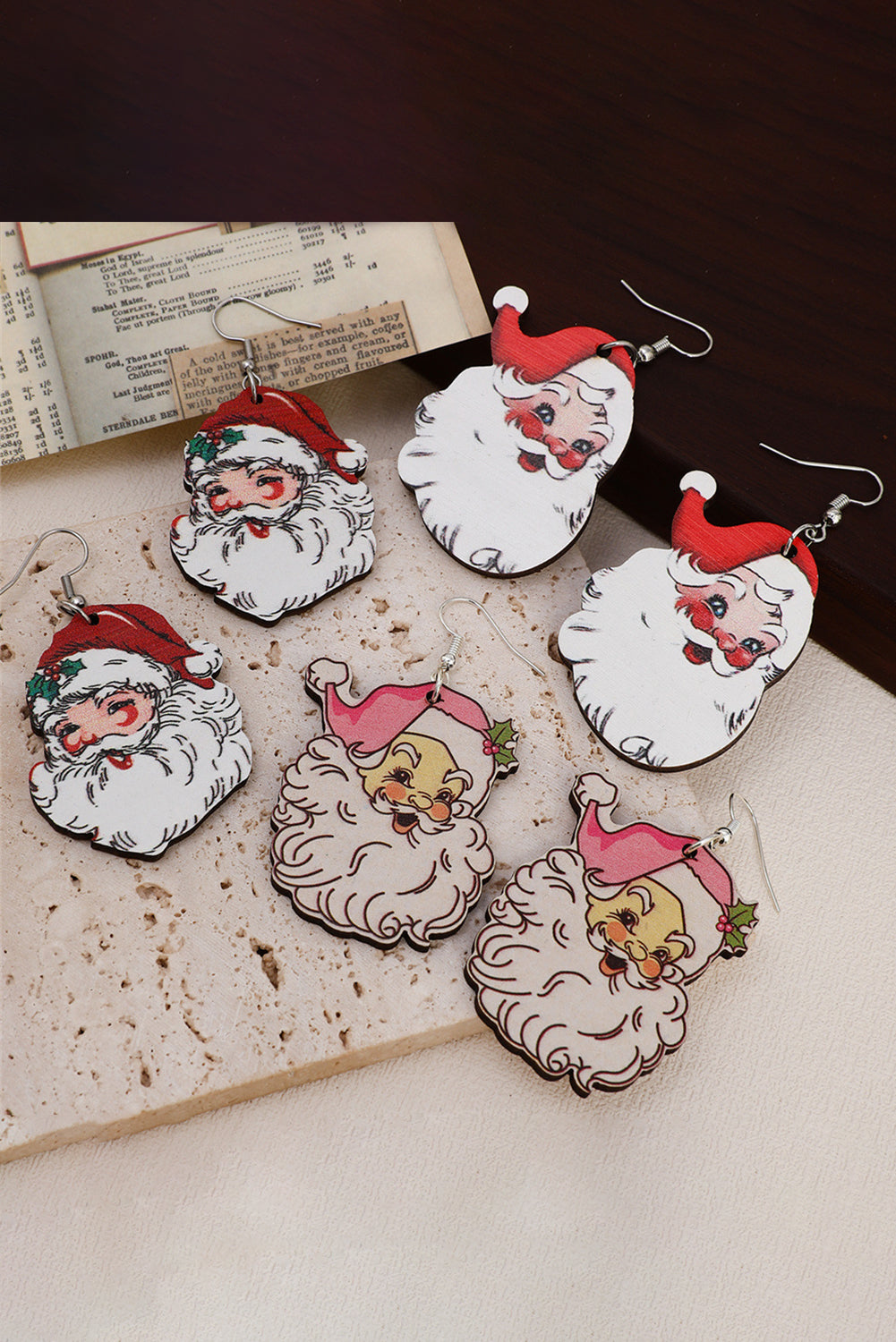White 3 Pairs Christmas Santa Clause Pendant Hook Earrings-Accessories/Jewelry-[Adult]-[Female]-2022 Online Blue Zone Planet
