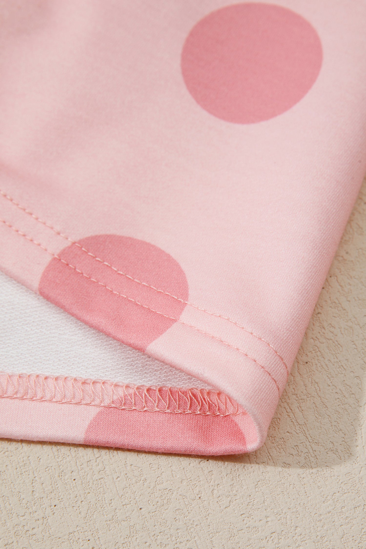 Pink Polka Dot Printed Long Sleeve Flared Mini Dress-TOPS / DRESSES-[Adult]-[Female]-2022 Online Blue Zone Planet