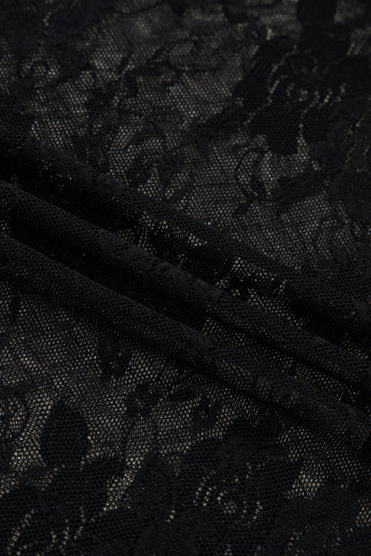 Black Floral Lace Mesh Short Sleeve Sheer Top-Tops/Tops & Tees-[Adult]-[Female]-2022 Online Blue Zone Planet