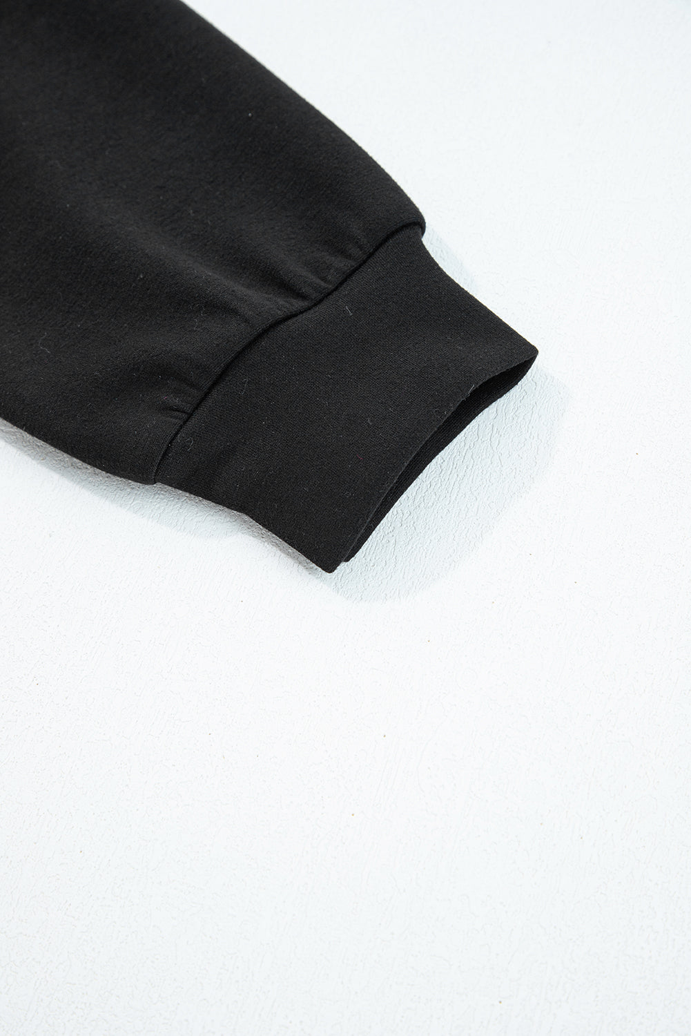 Black Zip Collar Long Sleeve Top Drawstring Pants Set-Two Piece Sets/Pant Sets-[Adult]-[Female]-2022 Online Blue Zone Planet