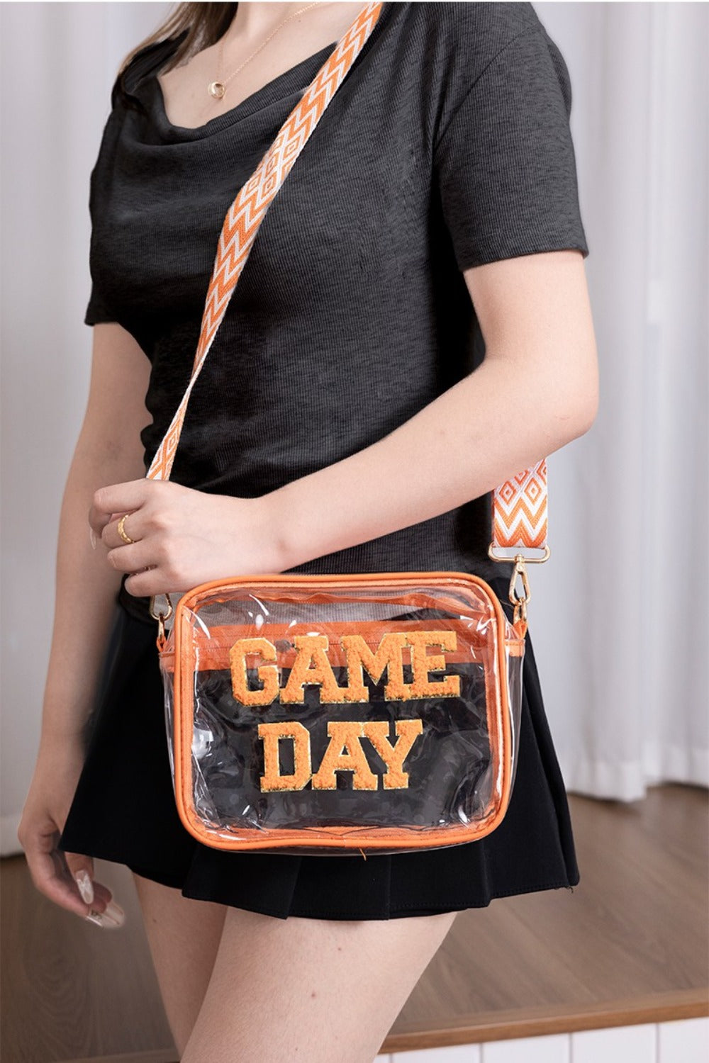 Blue Zone Planet | Zenana GAME DAY Stadium Approved Transparent Crossbody Bag-Handbags-[Adult]-[Female]-2022 Online Blue Zone Planet