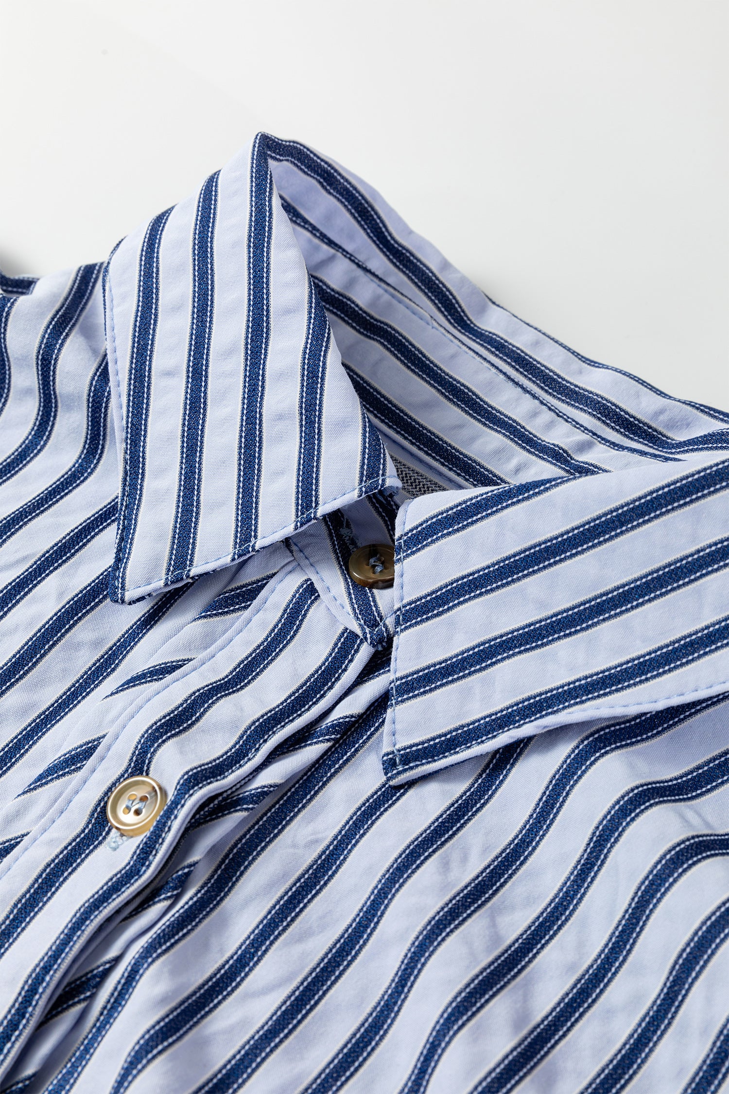 Blue Stripe Button Down Long Sleeve Loose Shirt-Tops/Blouses & Shirts-[Adult]-[Female]-2022 Online Blue Zone Planet