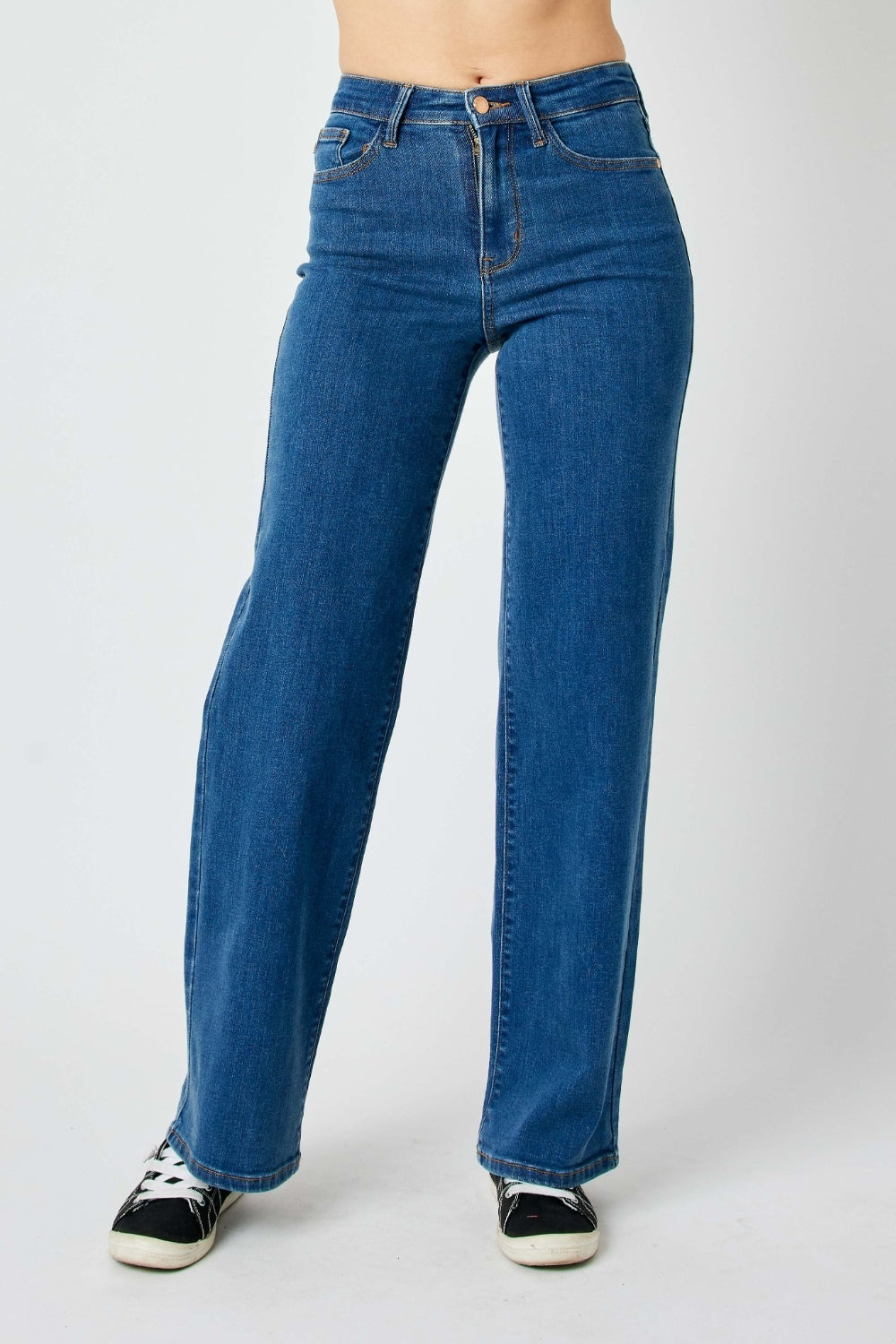 Blue Zone Planet | Judy Blue Full Size High Rise Straight Jeans-TOPS / DRESSES-[Adult]-[Female]-2022 Online Blue Zone Planet